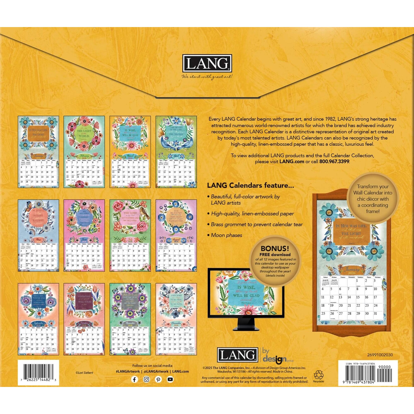 LANG 2026 LANG Calender Forever Faithful van 21,99 voor