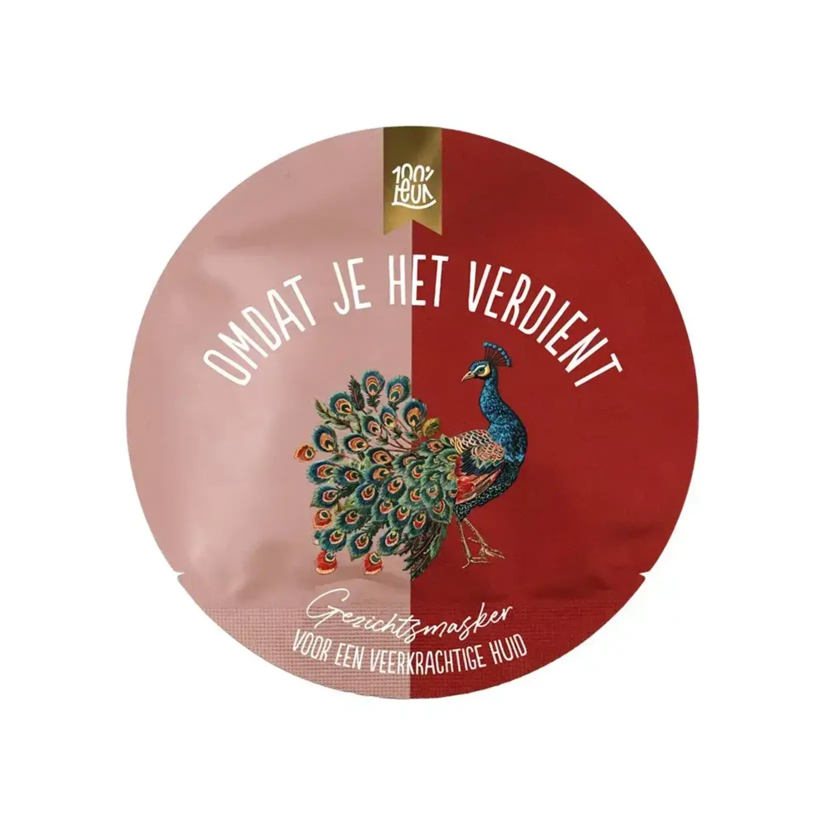 100% leuk Gezichtsmasker Omdat Je Het Verdient