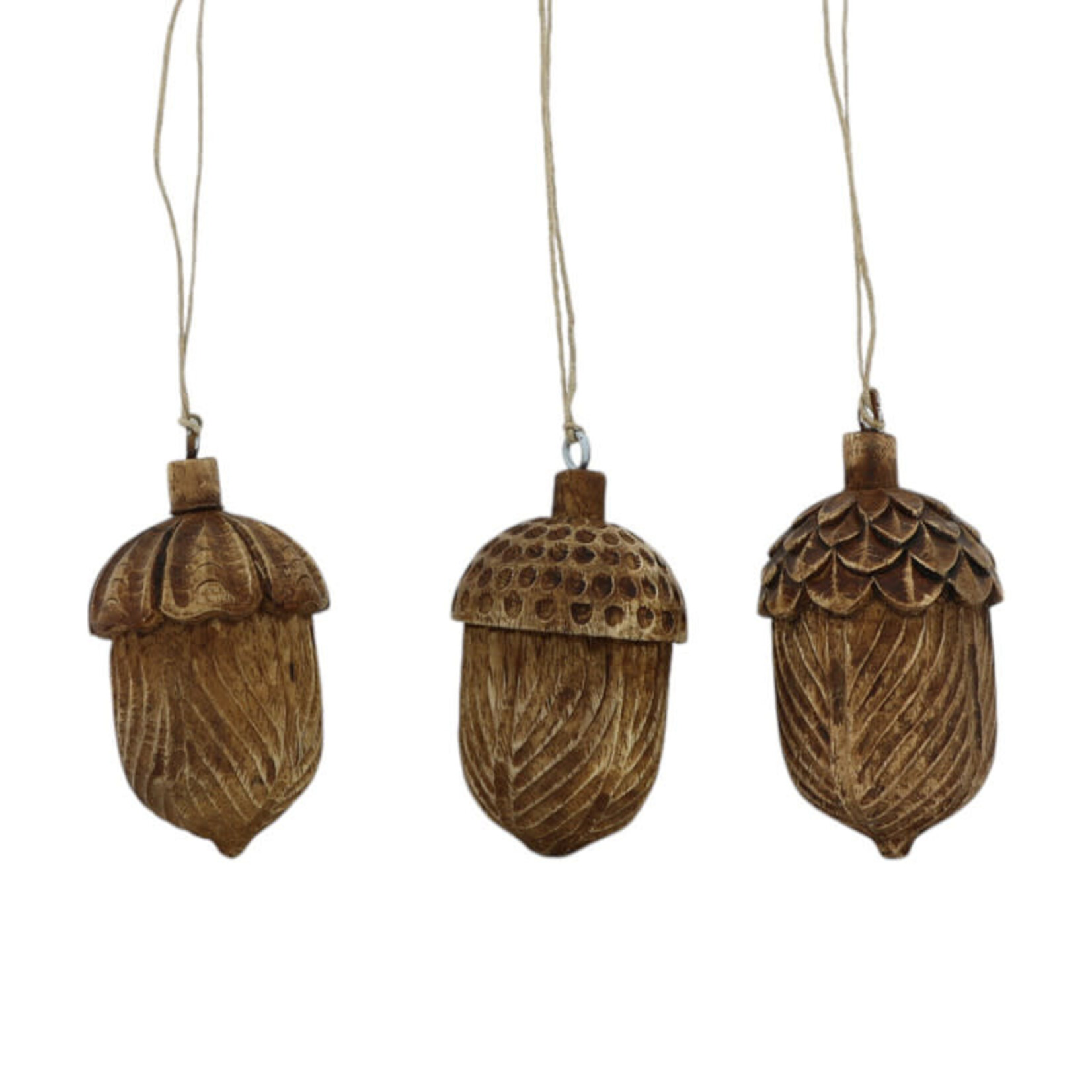 Home Society Hanger houten eikel ass/3 per stuk