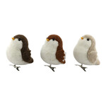 Home Society Vogeltje vilt op clip ass/3 per stuk