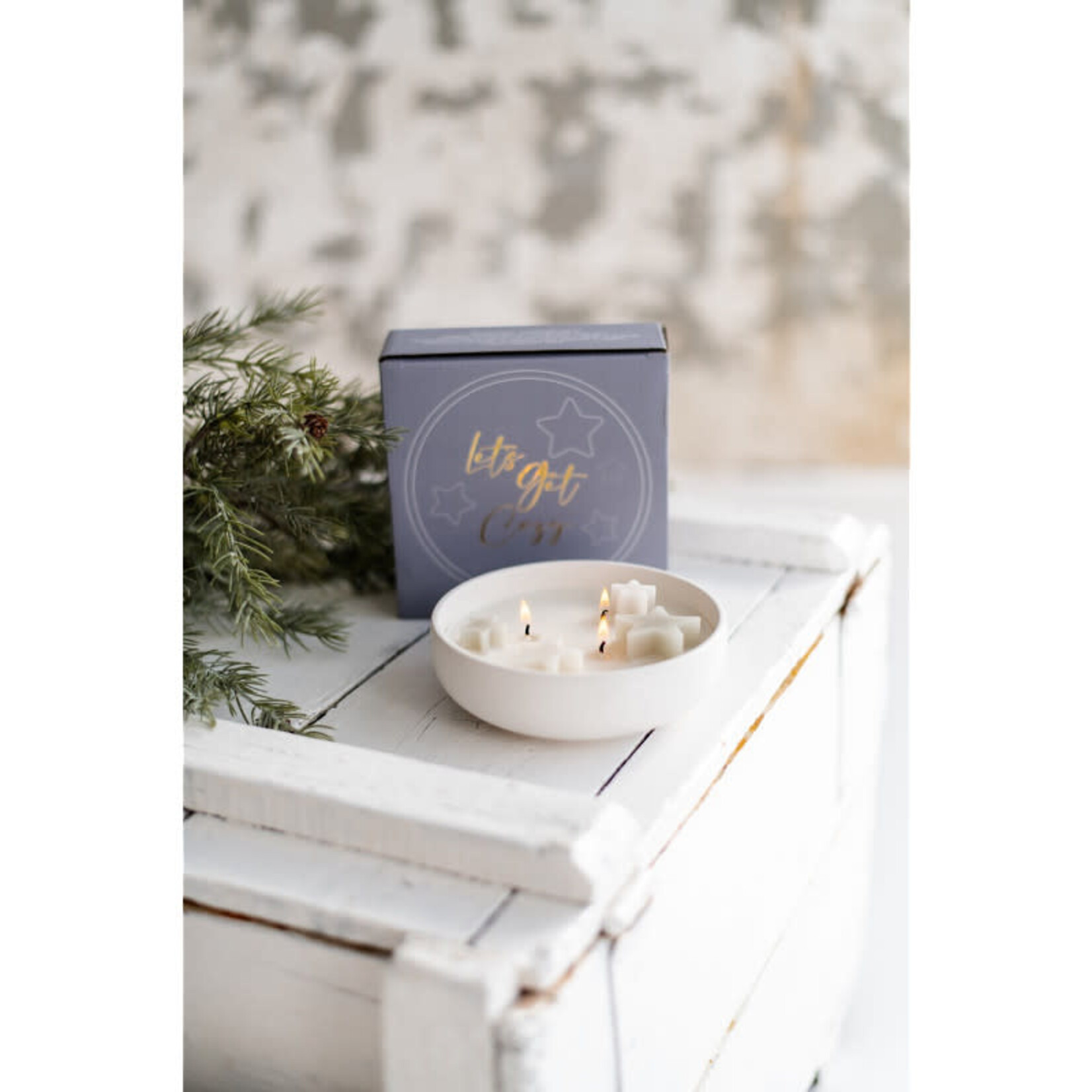 Home Society Kaars Star Bowl Grijs