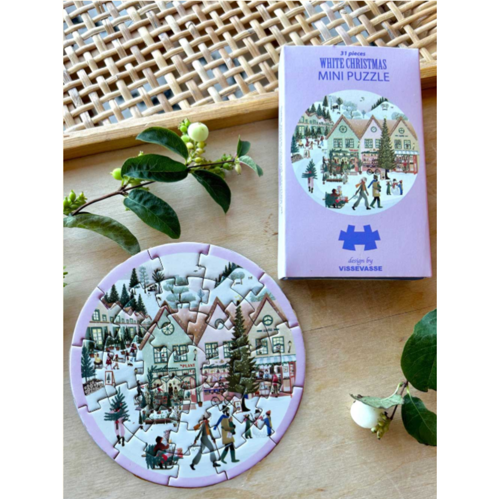 vissevasse Mini puzzel- White Christmas