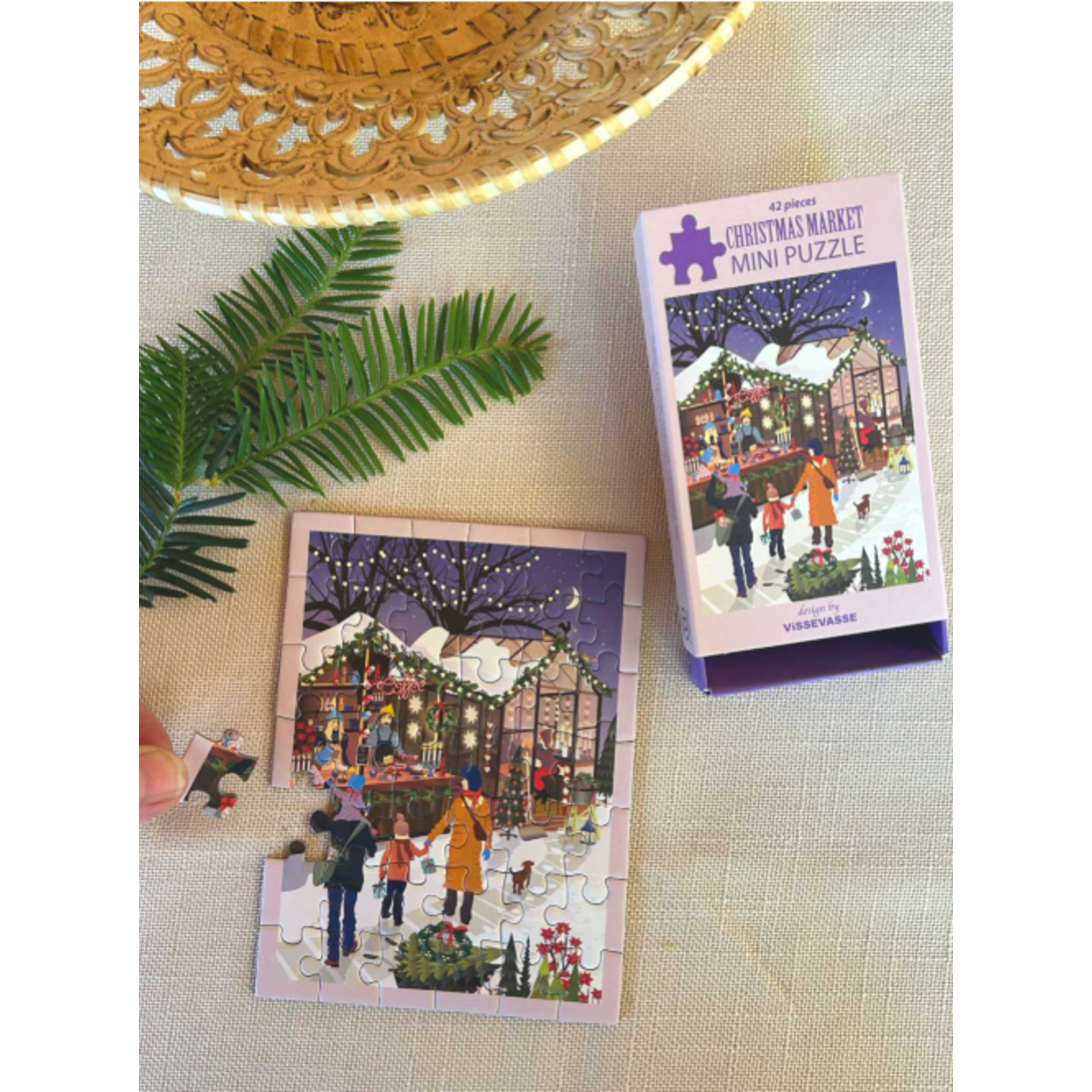 vissevasse Mini puzzel- Christmas market