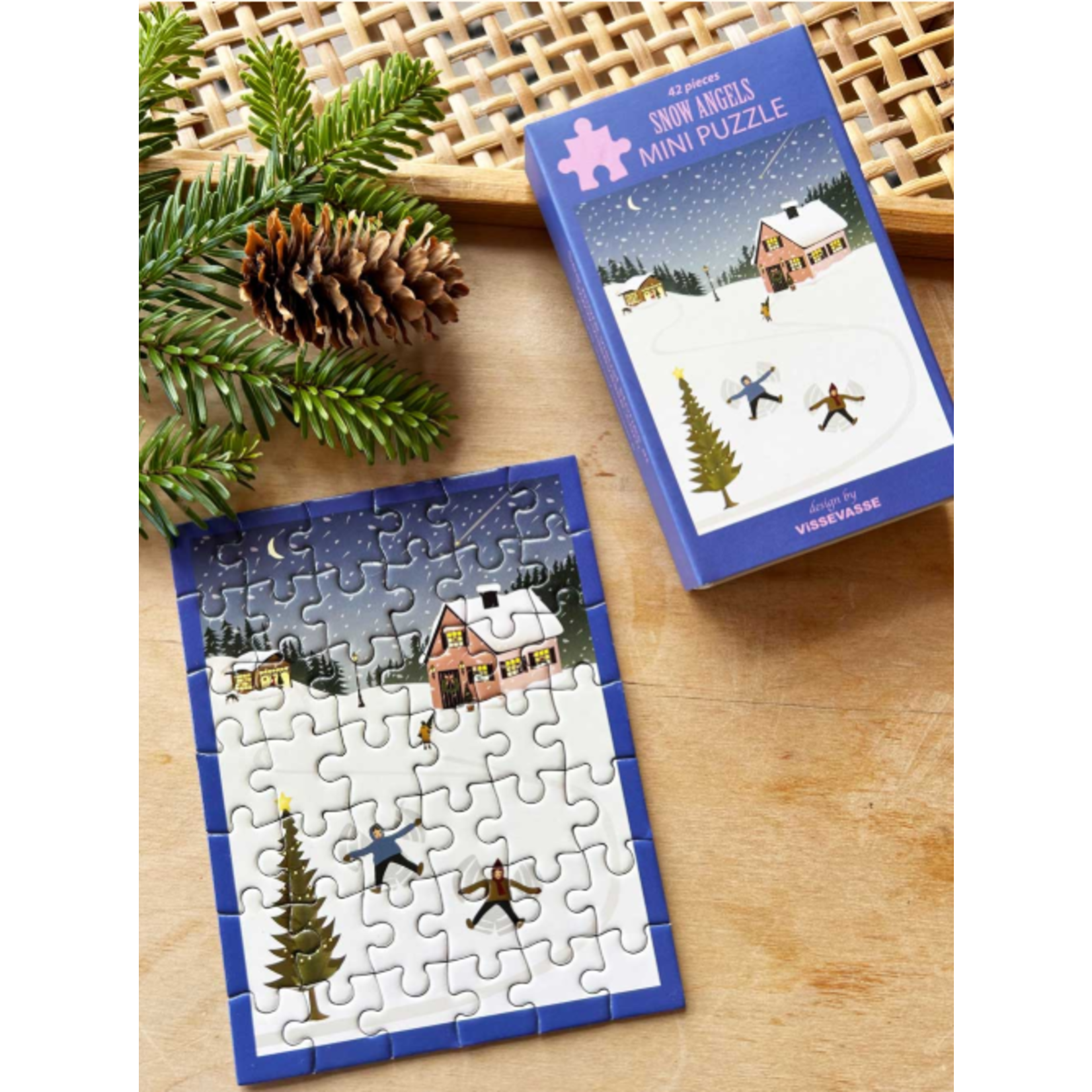 vissevasse Mini puzzel- Snow angels