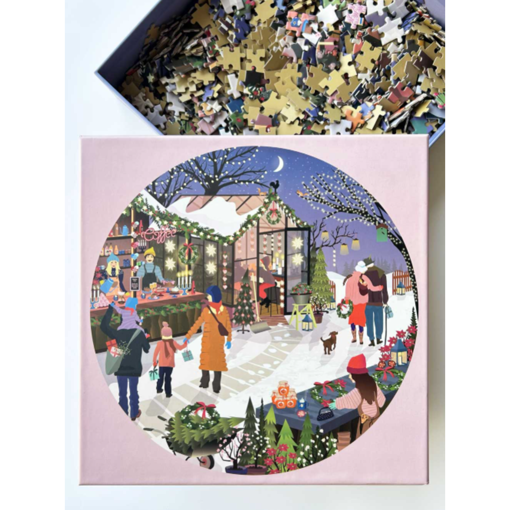 vissevasse Christmas Market Round puzzel 1000st