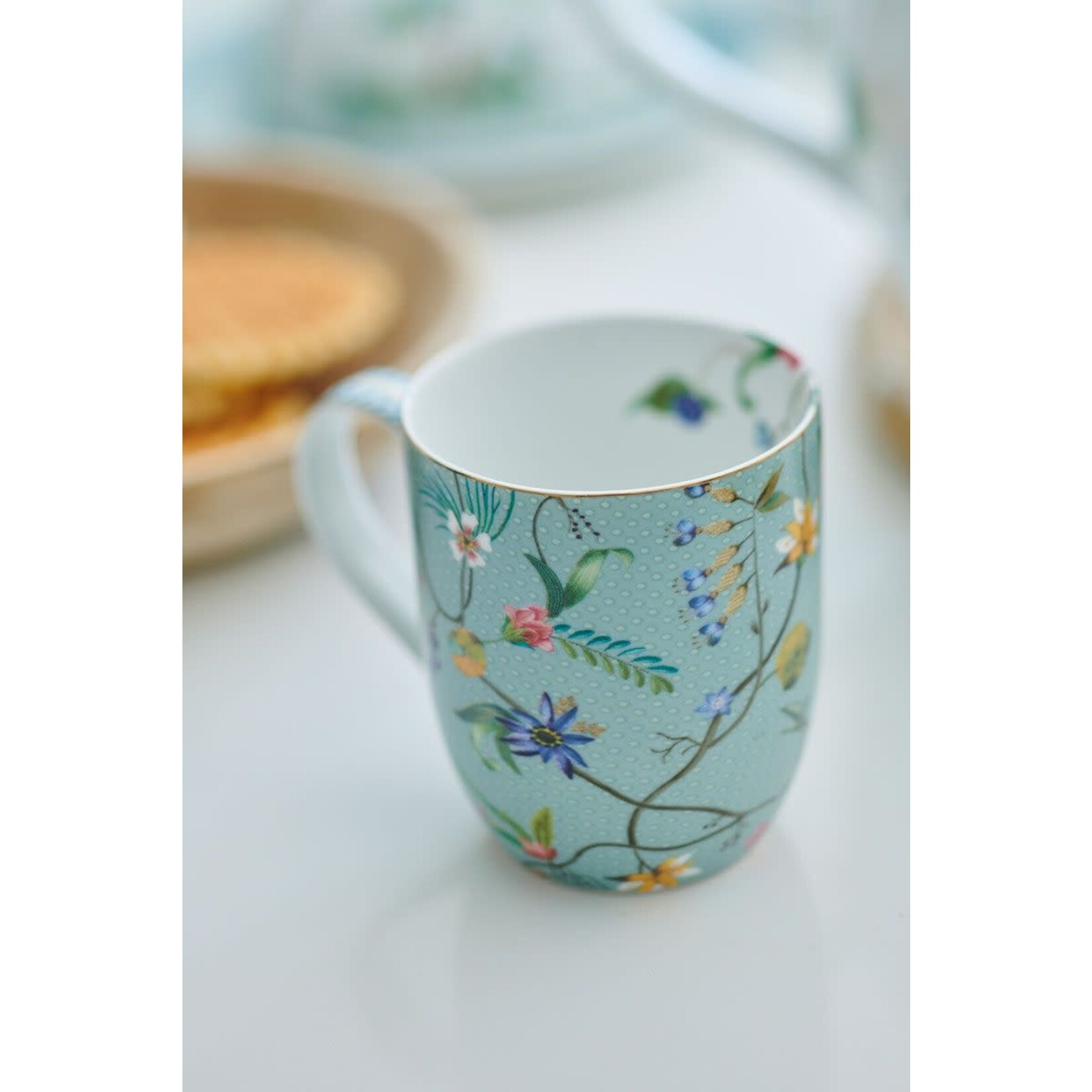PIP Studio Mug small / senseo mokje Jolie Flowers Blue 145 ml