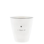 Bastion Collections Bastion Mug White natural shape I Love Us