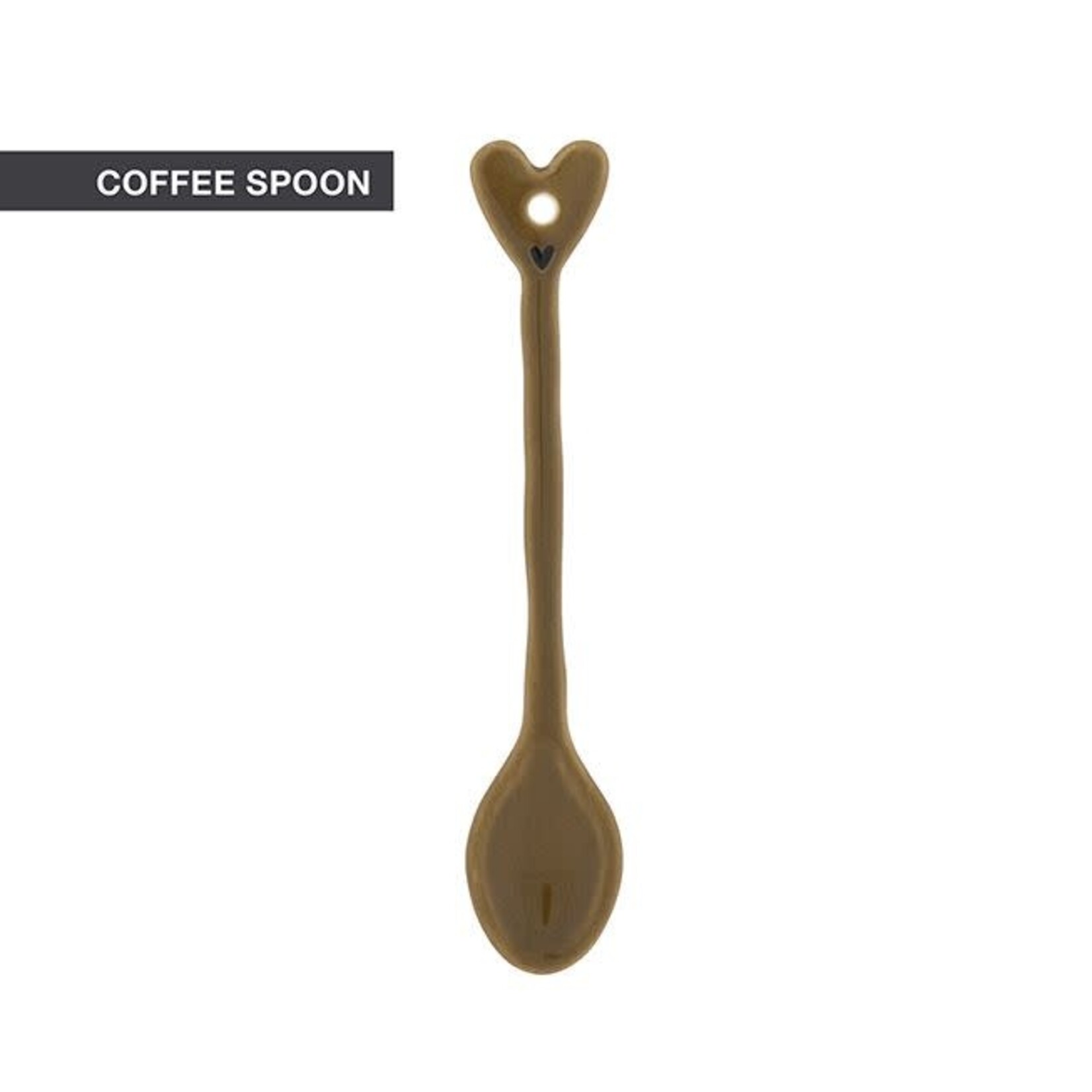 Bastion Collections Bastion Spoon Brown with heart 14 cm