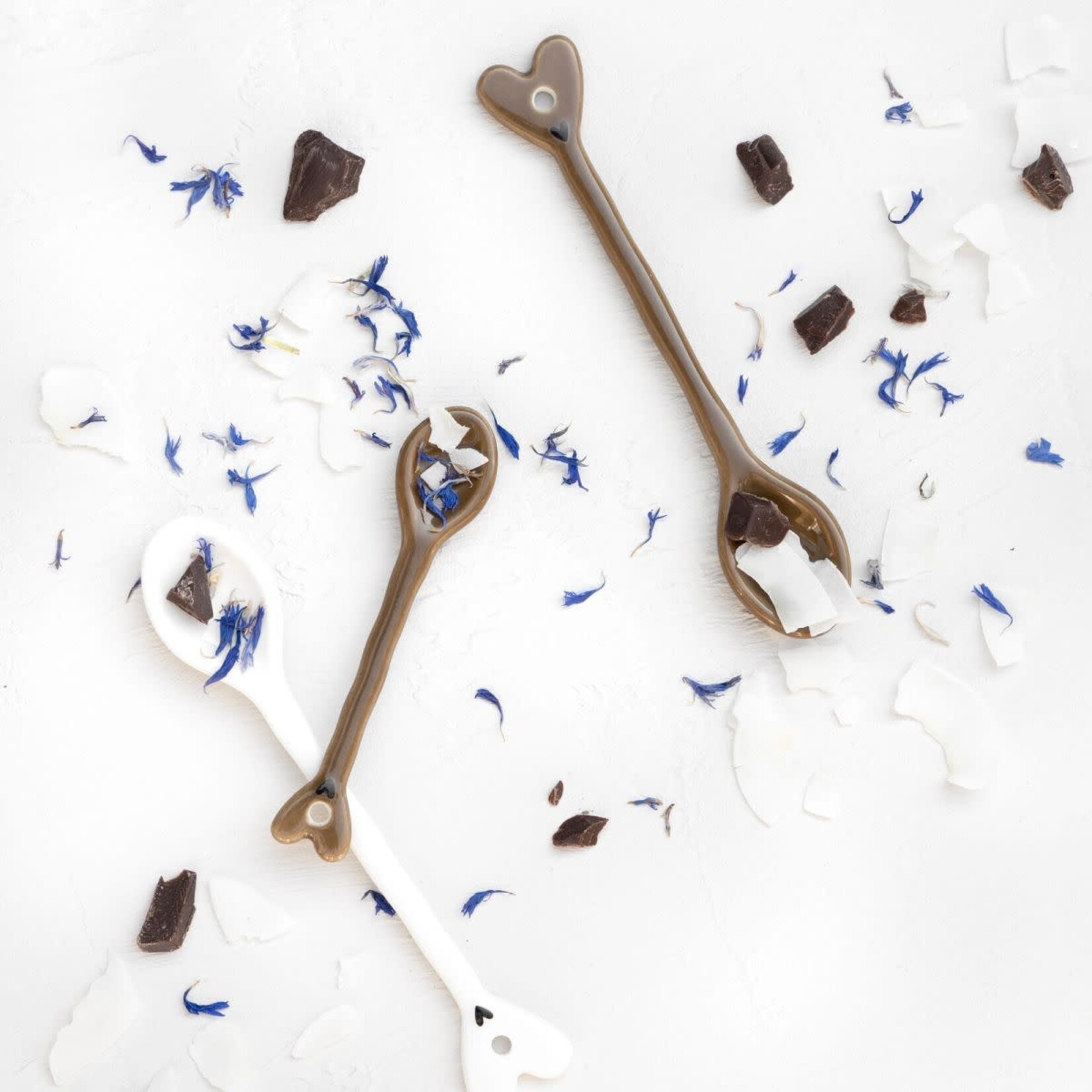 Bastion Collections Bastion Spoon Brown with heart 14 cm