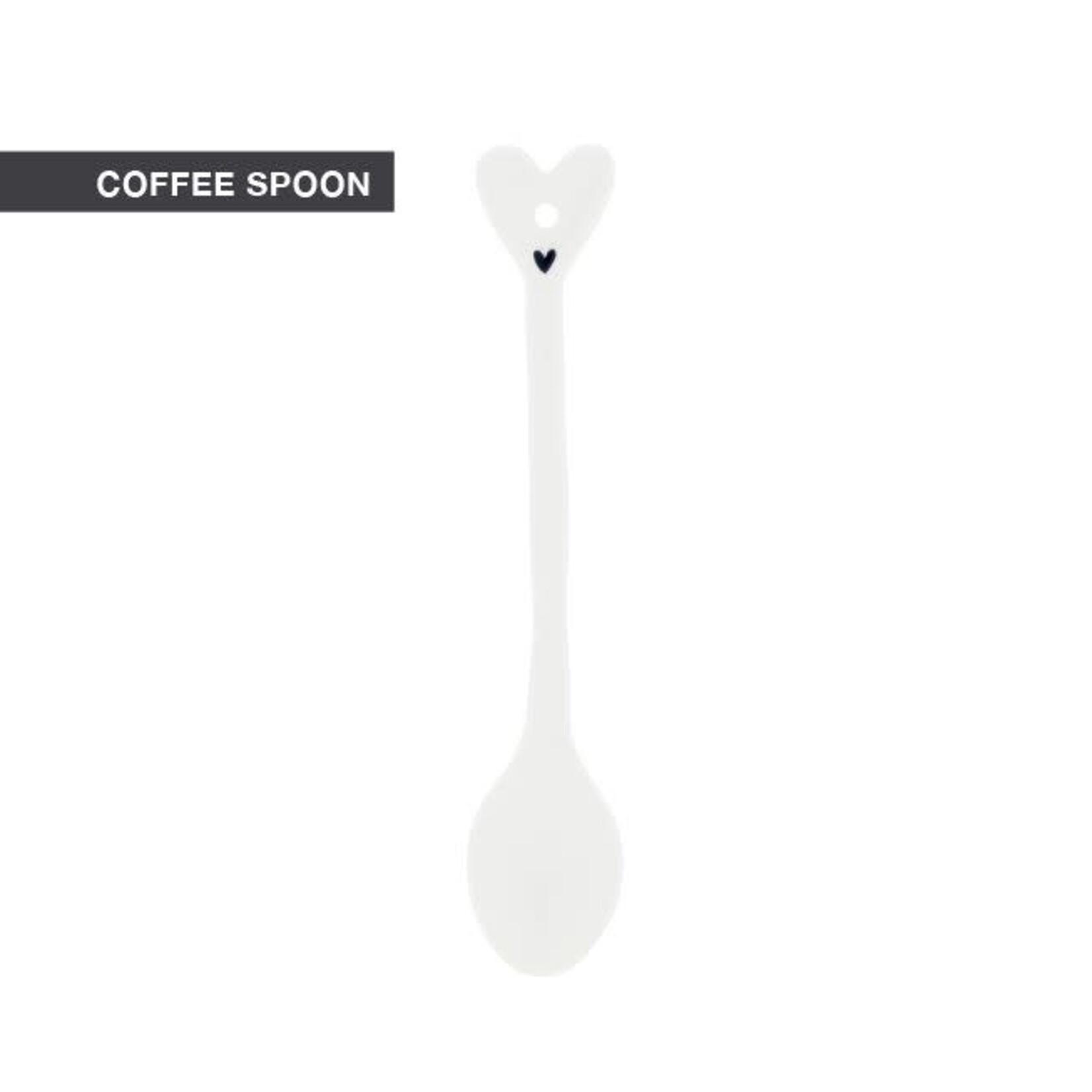 Bastion Collections Bastion Spoon White with heart 14 cm
