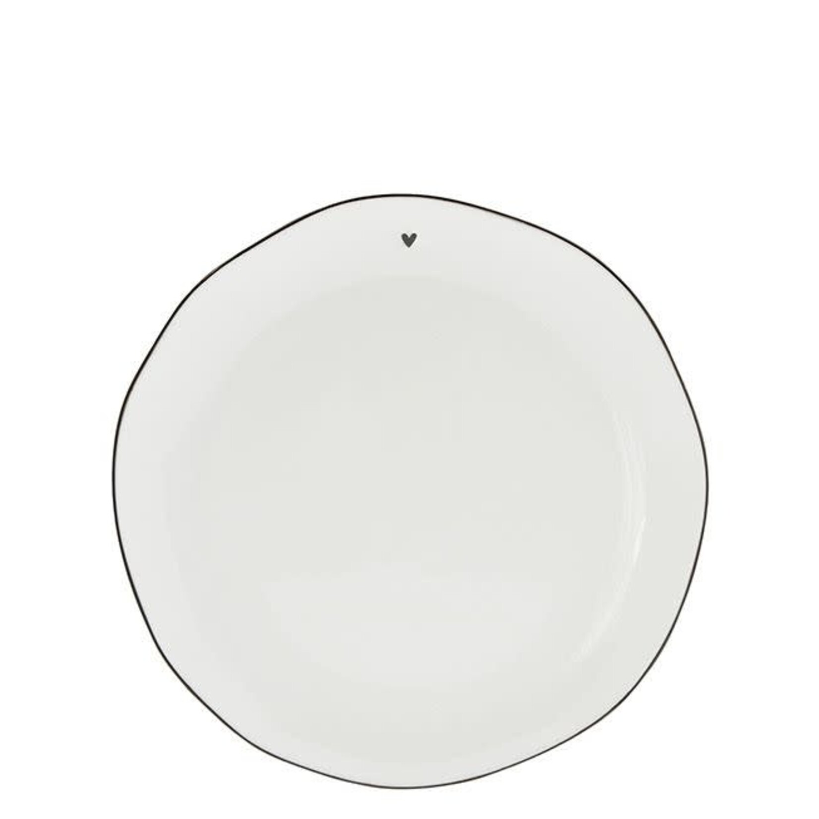 Bastion Collections Bastion Dessert Plate White edge Black 19 cm