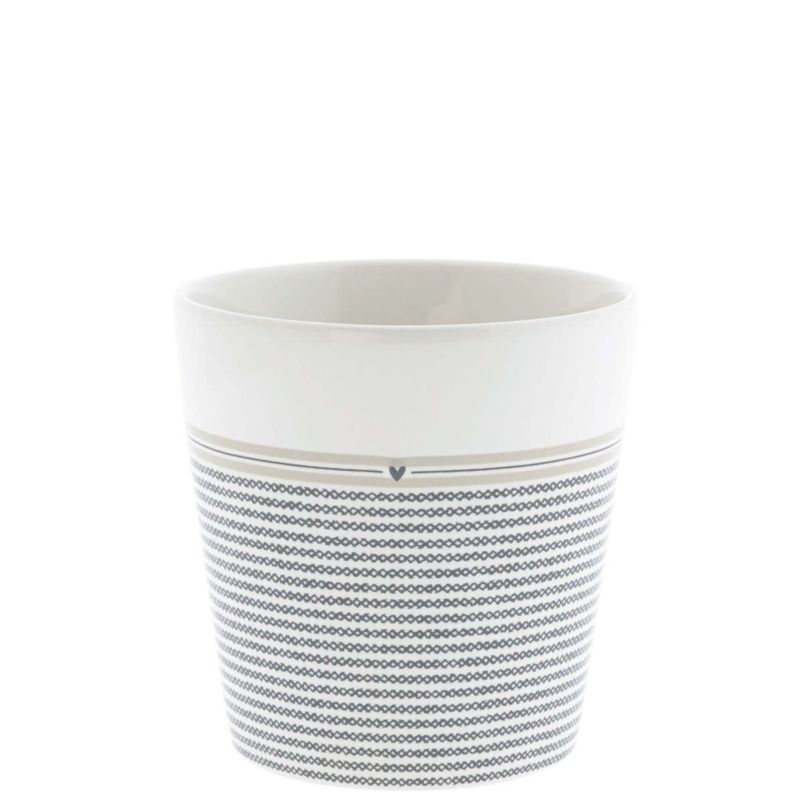 Bastion Collections Bastion Cup White Stripes Little Heart