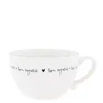 Bastion Collections Soup Bowl White/Bon Appetit 13x8cm