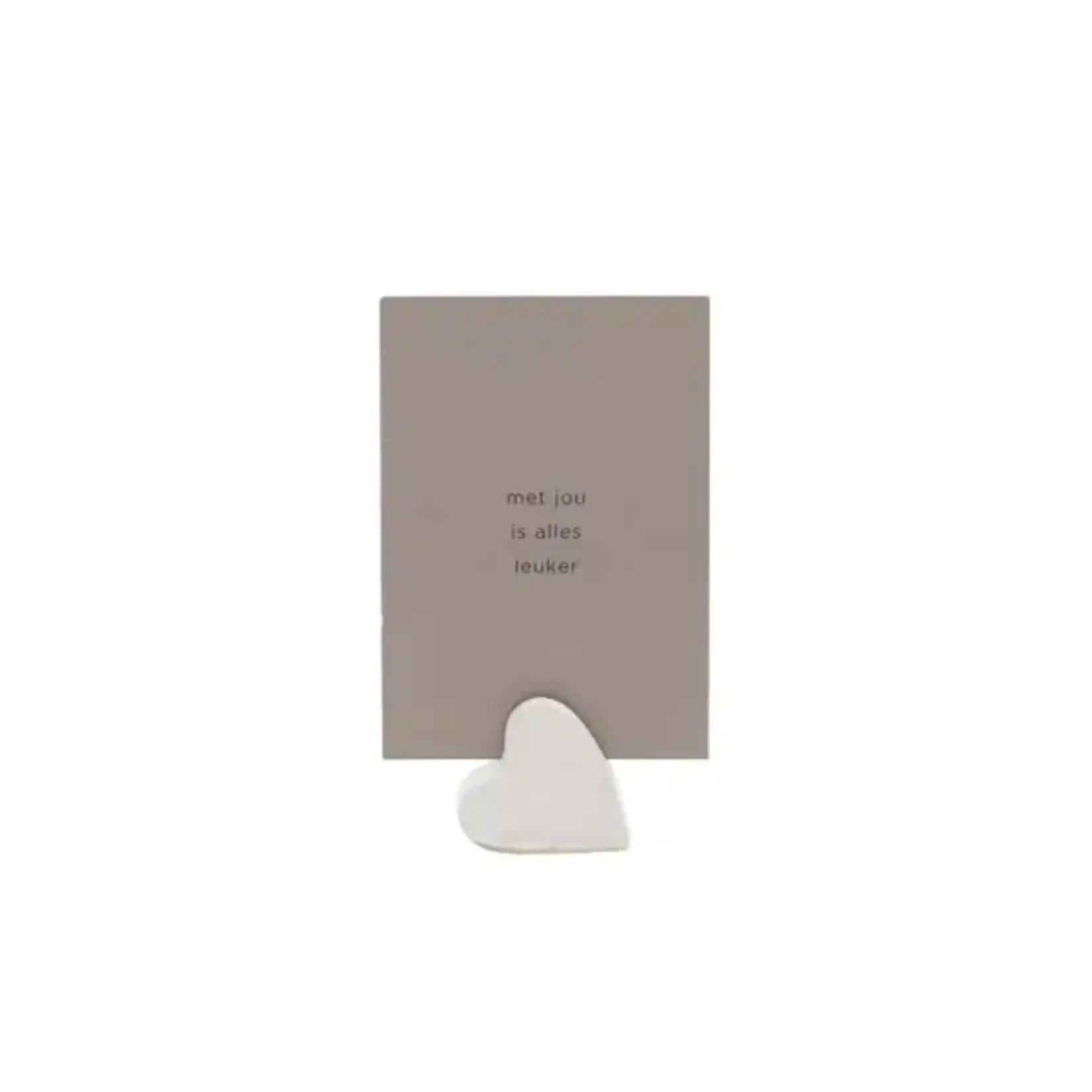 Leeff Leeff/hart kaarthouder- Met jou is alles leuker