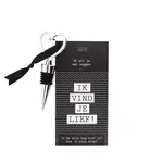 Wijnstop hart met kaart 'Ik vind je lief'