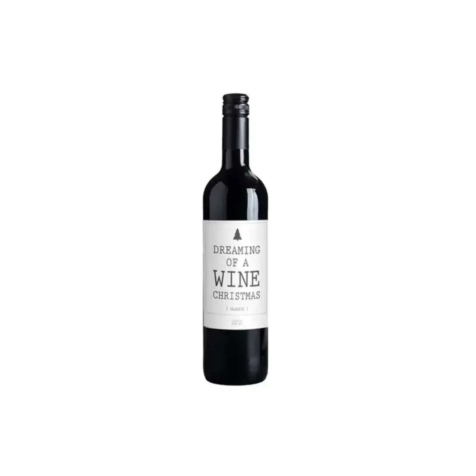 Flessenwerk Dreaming of a white christmas rood