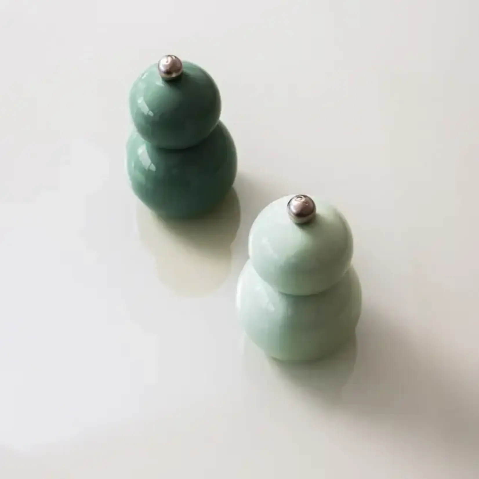 Ona Ona - Peper/zoutmolen H12cm groen Betty - Set van 2