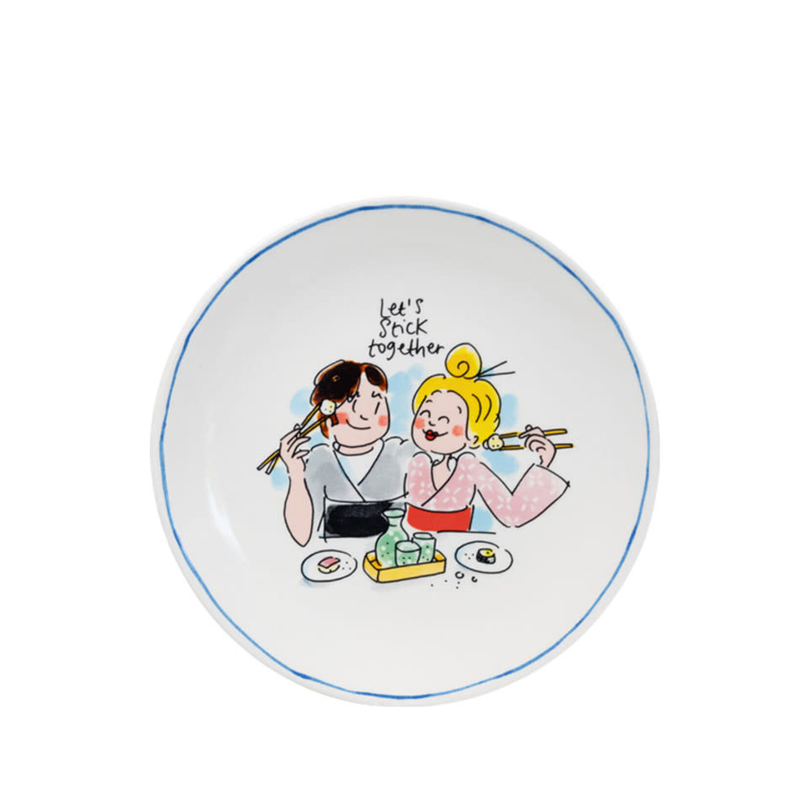 Blond Amsterdam Sushi Plate 18 cm Stick Together Blond Amsterdam