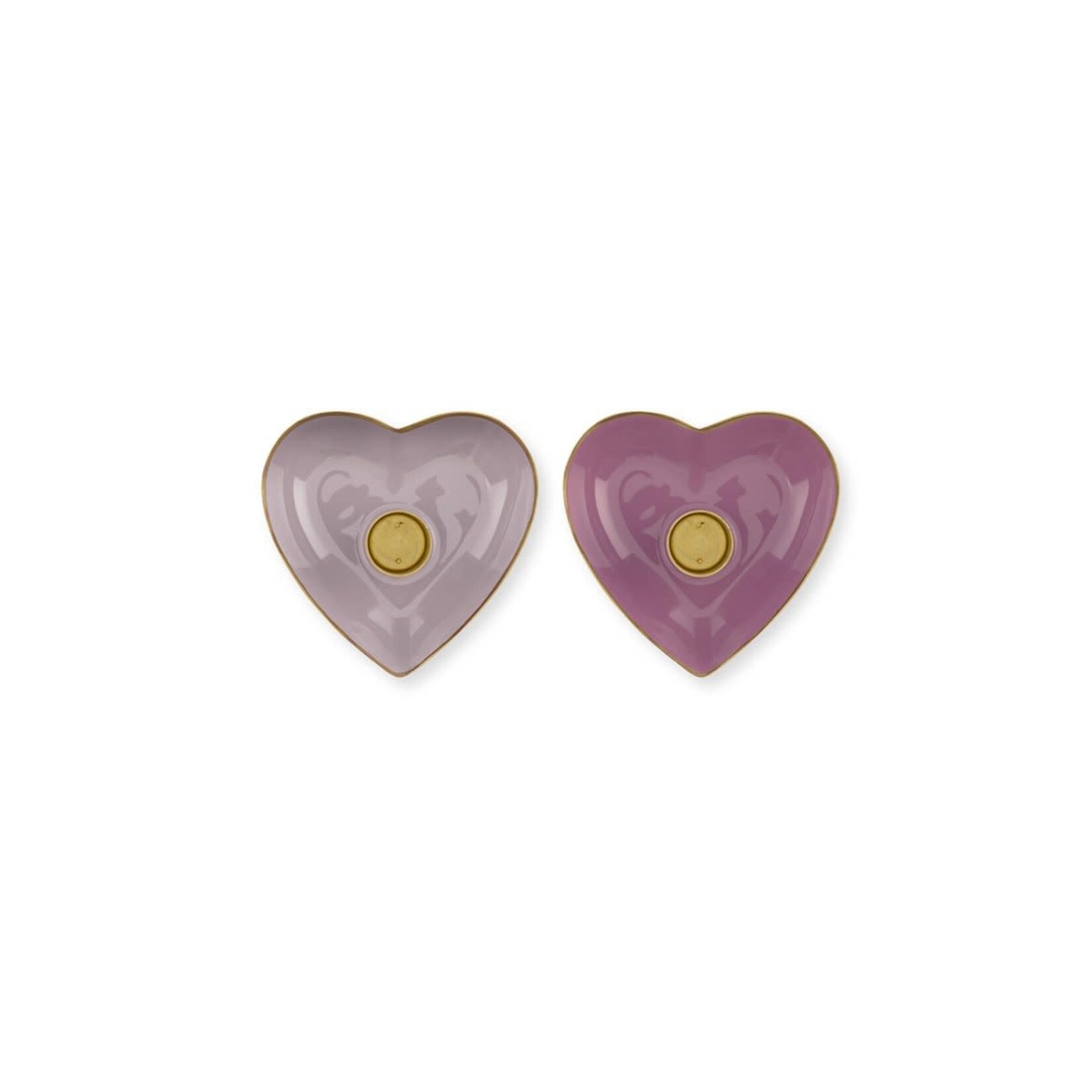 PIP Studio Candle Holder Metal Heart Lilac 10x3 cm