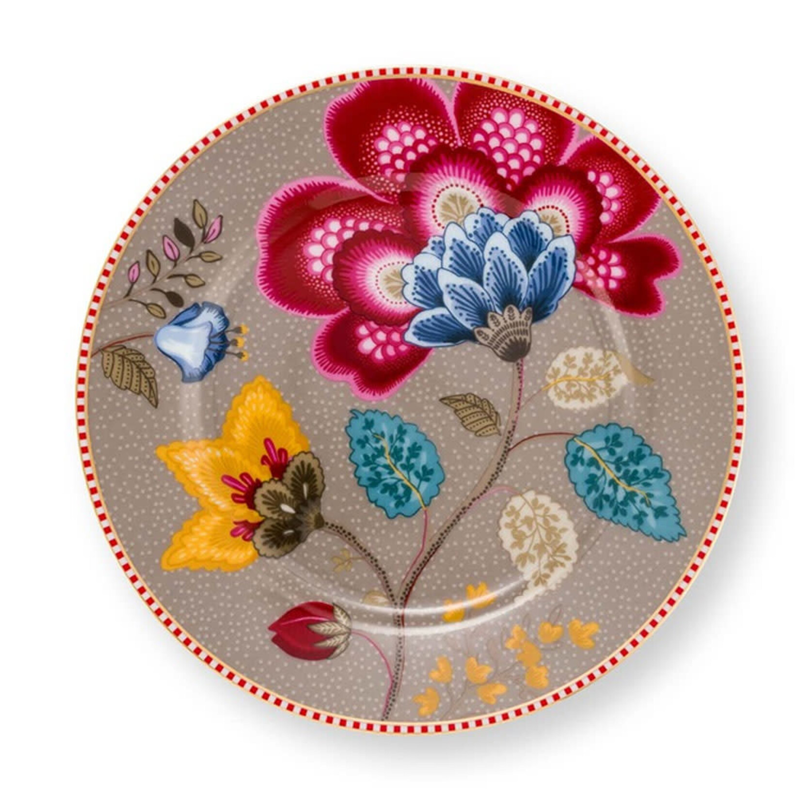 PIP Studio Plate Blooming Tales Fantasy Khaki 17 cm