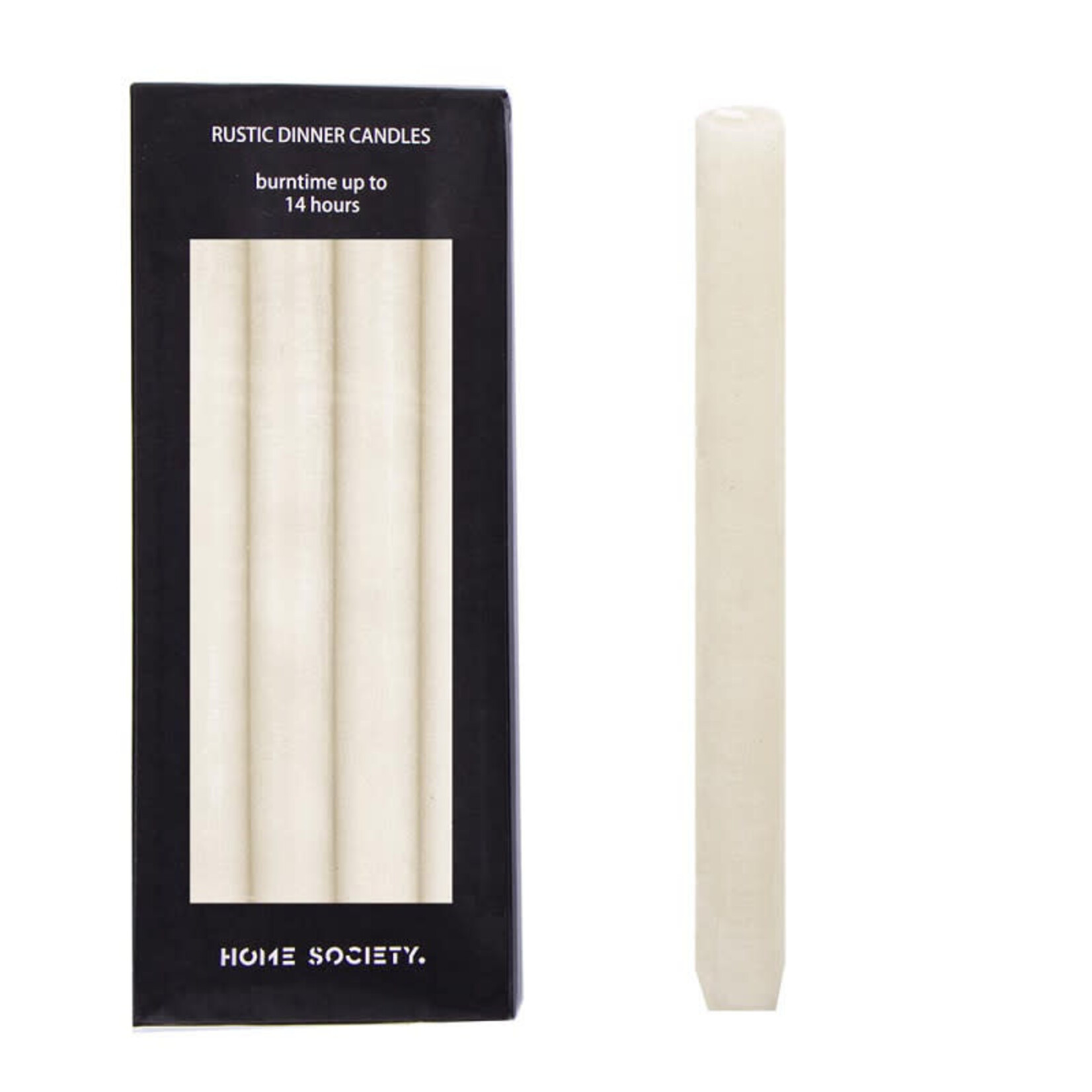 Home Society Dinner candle L white set/4