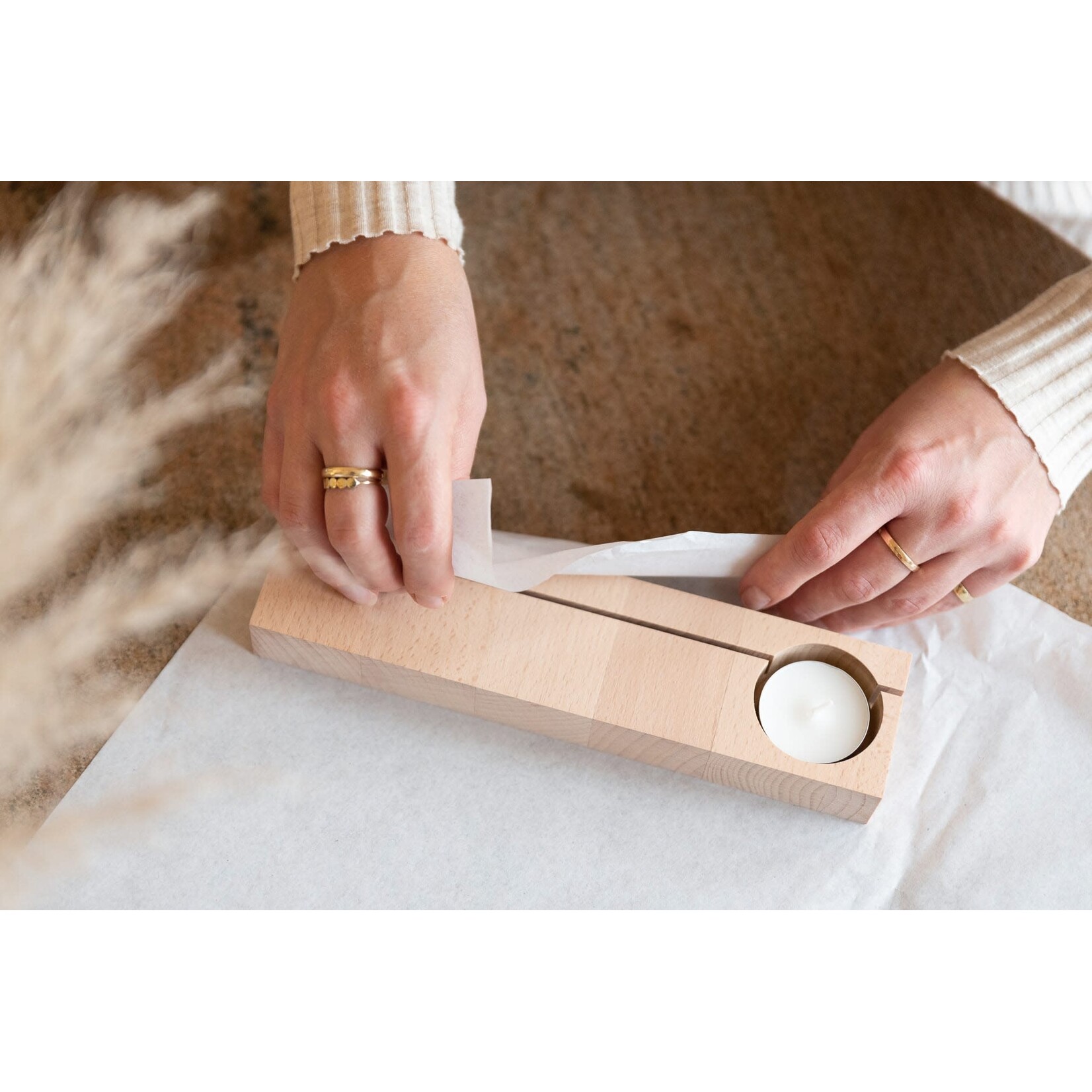 Roosmarijn Roosmarijn hold it large kaart/kaars/vaas houder