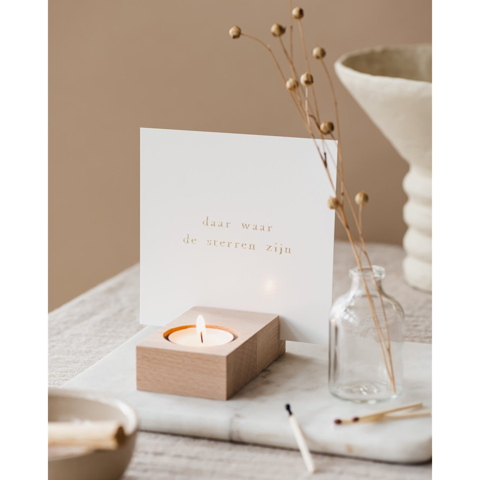 Roosmarijn Roosmarijn hold it kaart/kaars/vaas houder