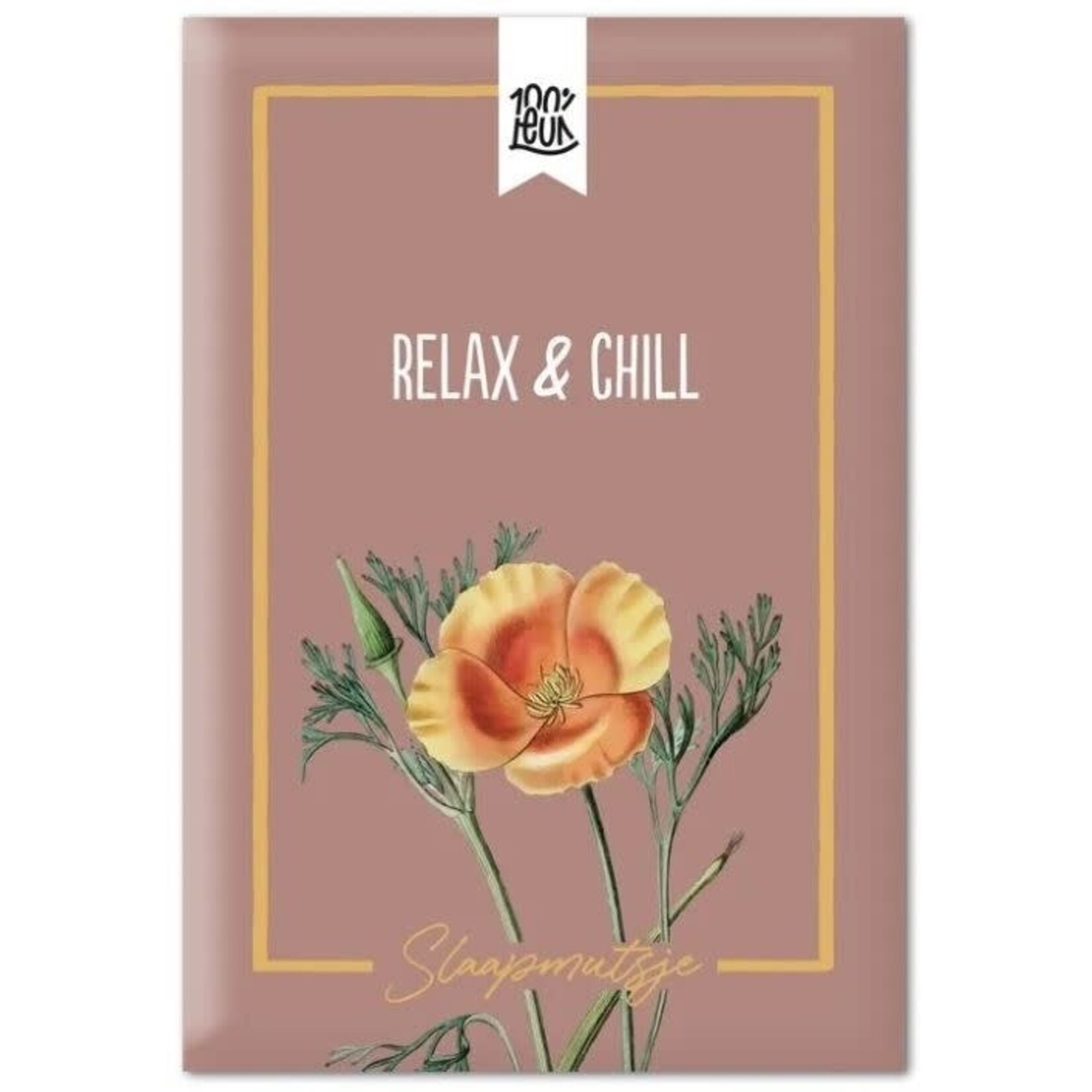 100% leuk 100% Leuk Bloemzaadjes - Relax & Chill - Slaapmutsje