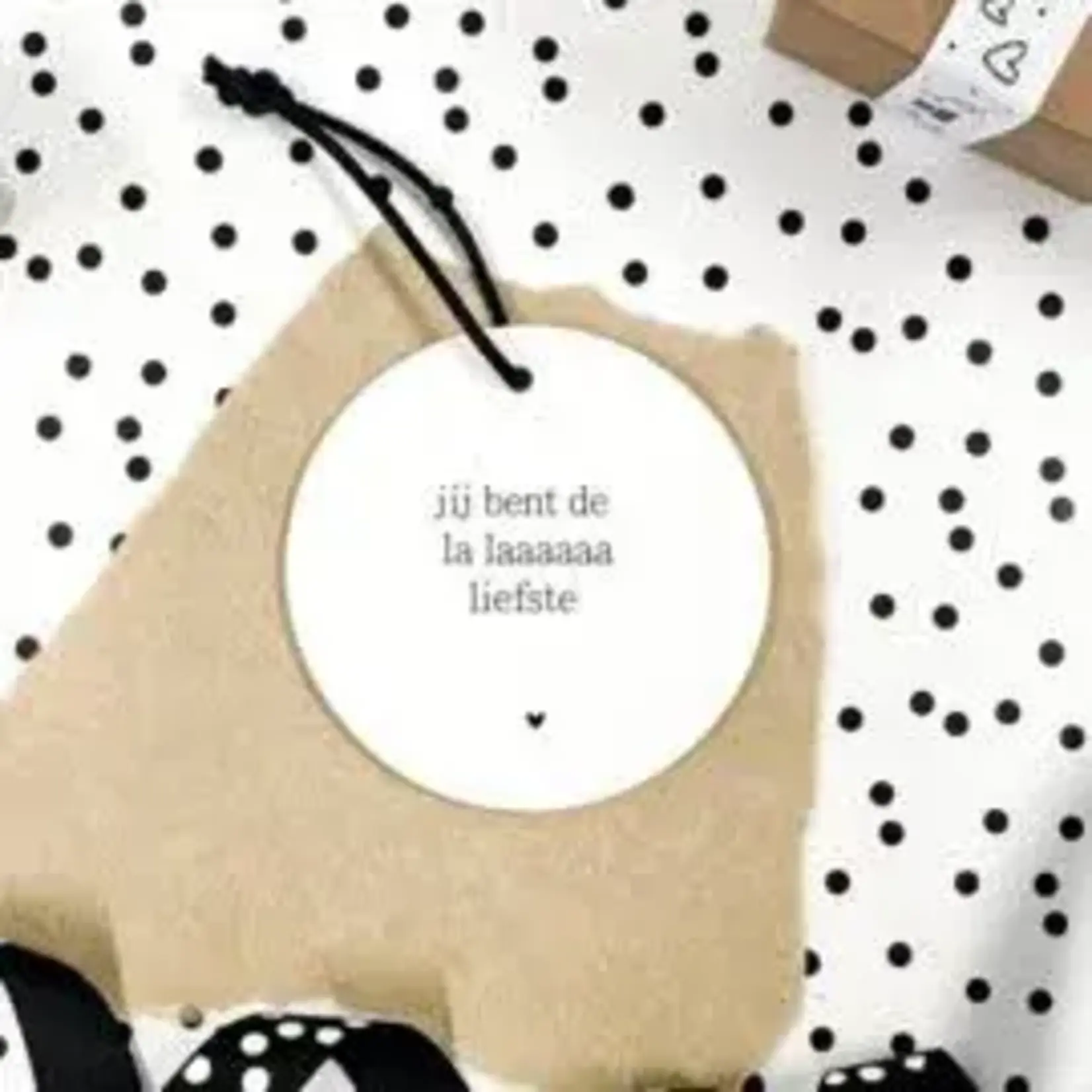 winkeltjevananne Mini roundie hanger - Jij bent de la laaaaa liefste