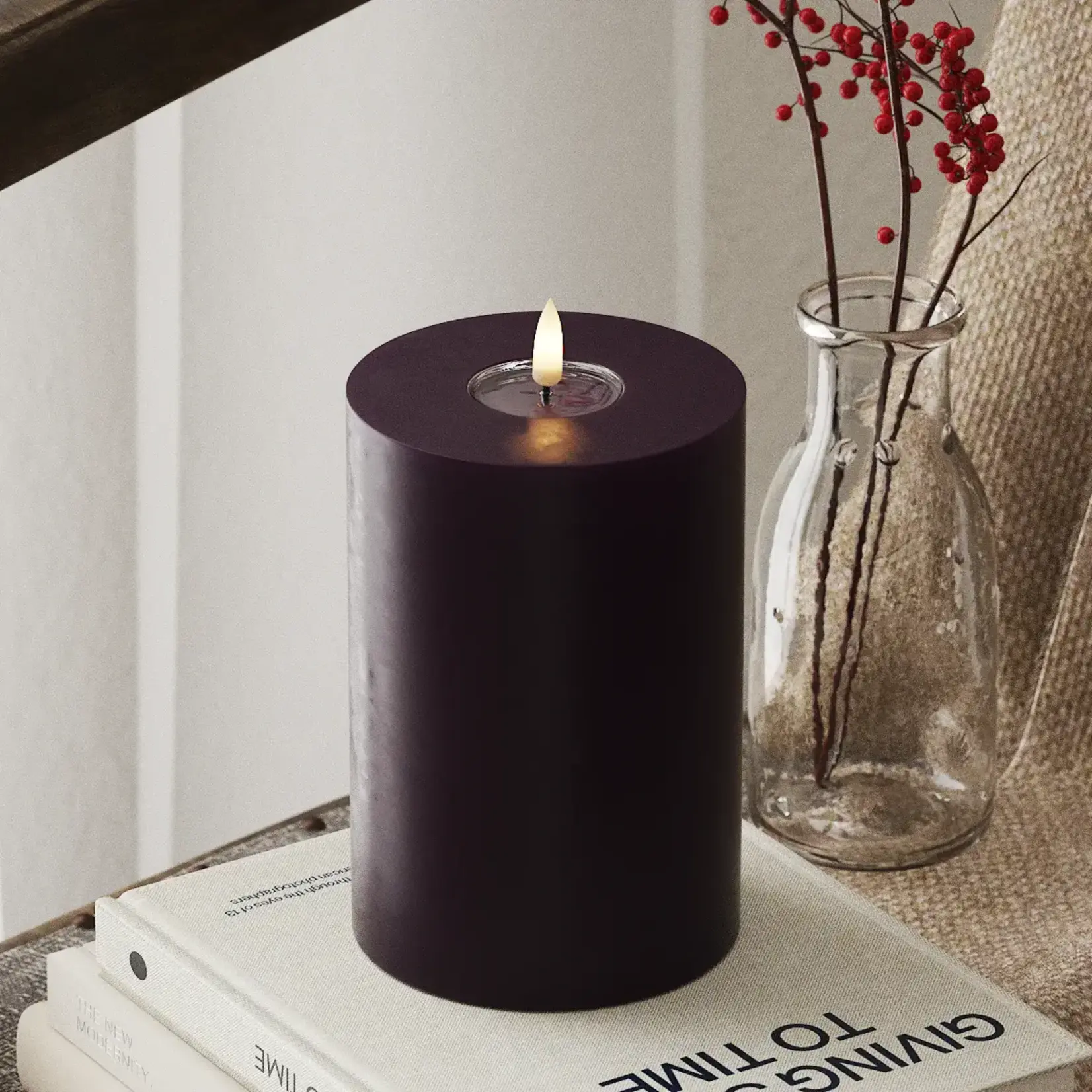 Deluxe Homeart Dark Purple LED Candle 10 * 15 cm - van 25,99 voor