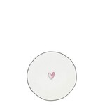 Bastion Collections Side plate Iris pink heart