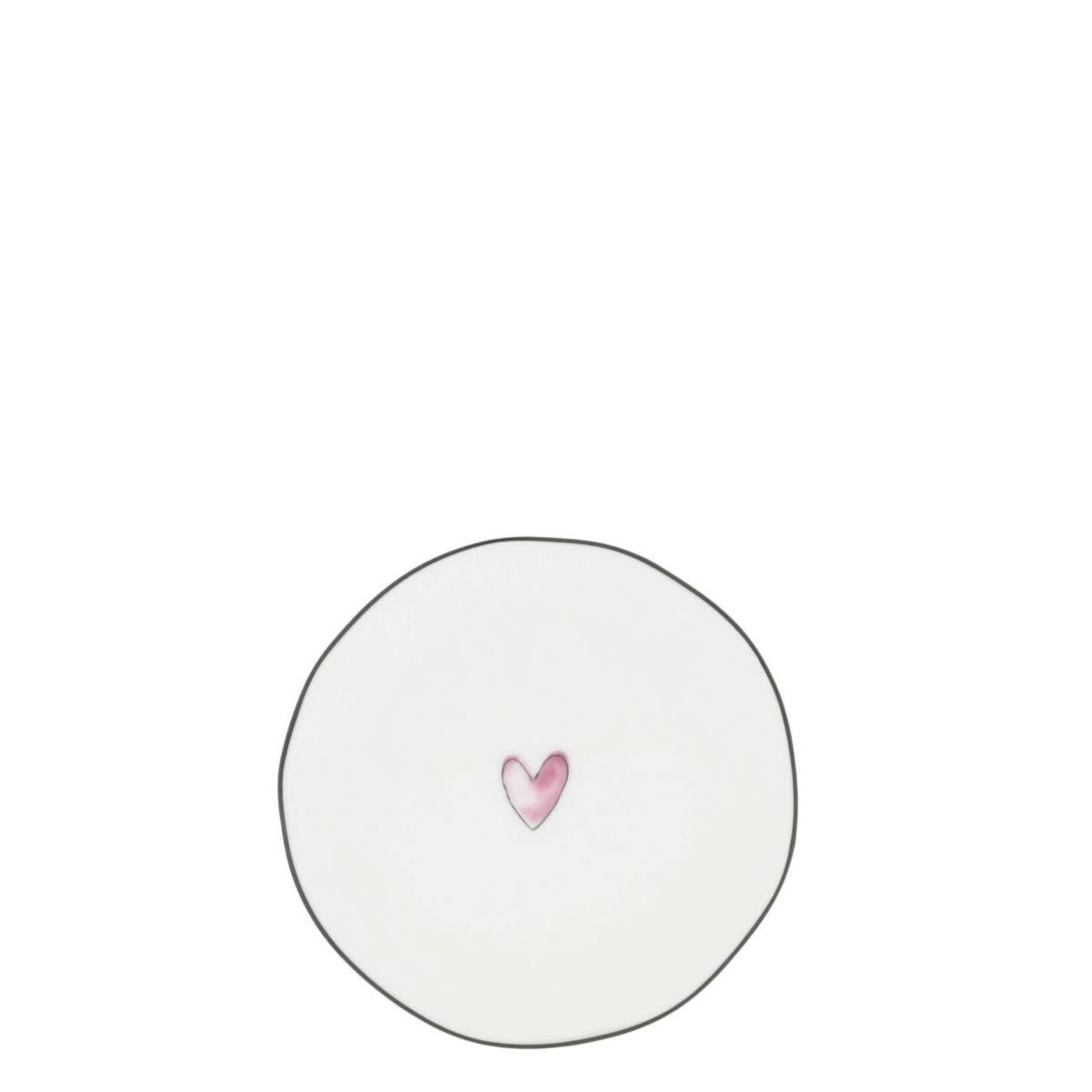 Bastion Collections Side plate Iris pink heart