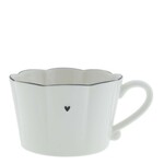 Bastion Collections Cup White with Black edge Ruffle