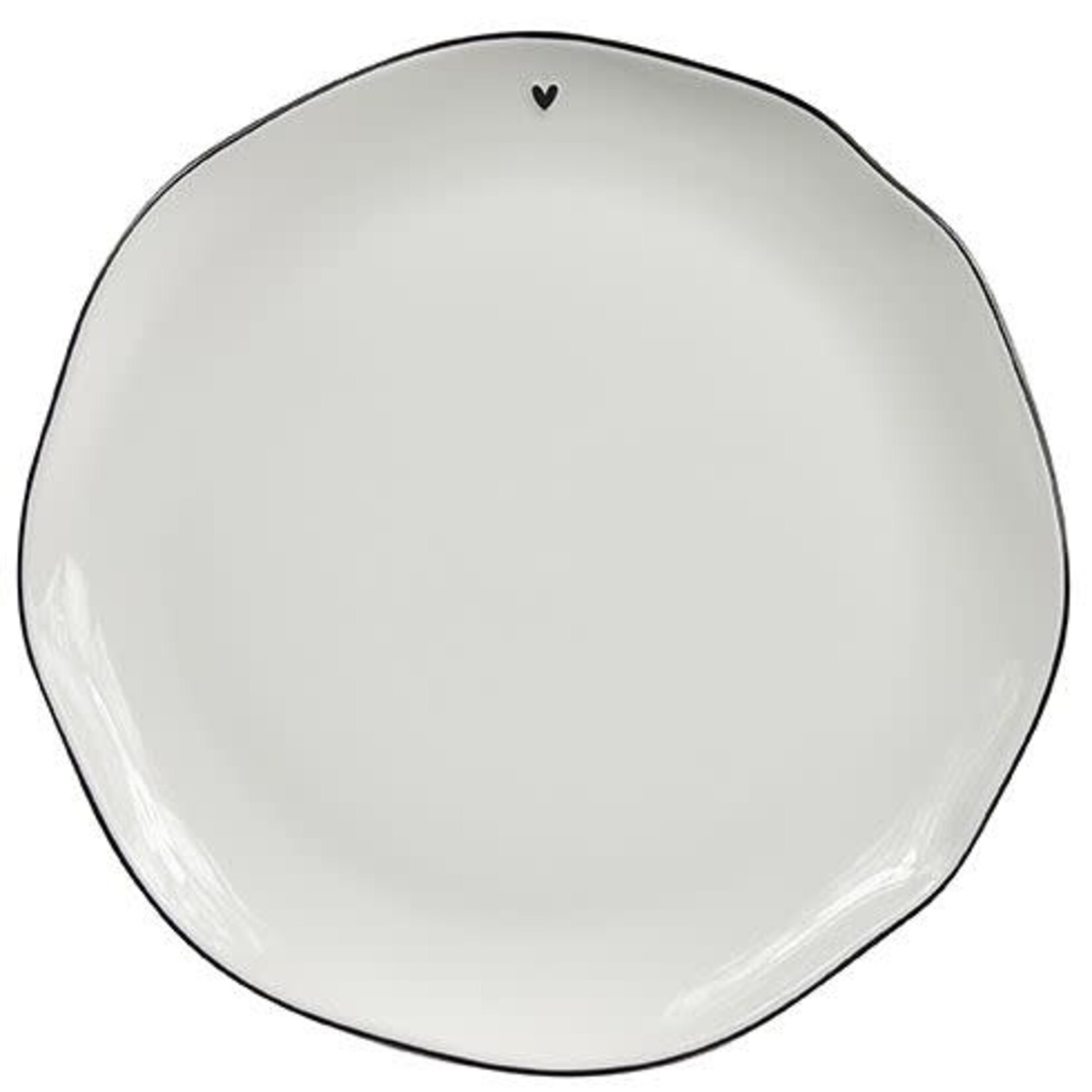 Bastion Collections Bastion Dinner plate White edge Black 27 cm