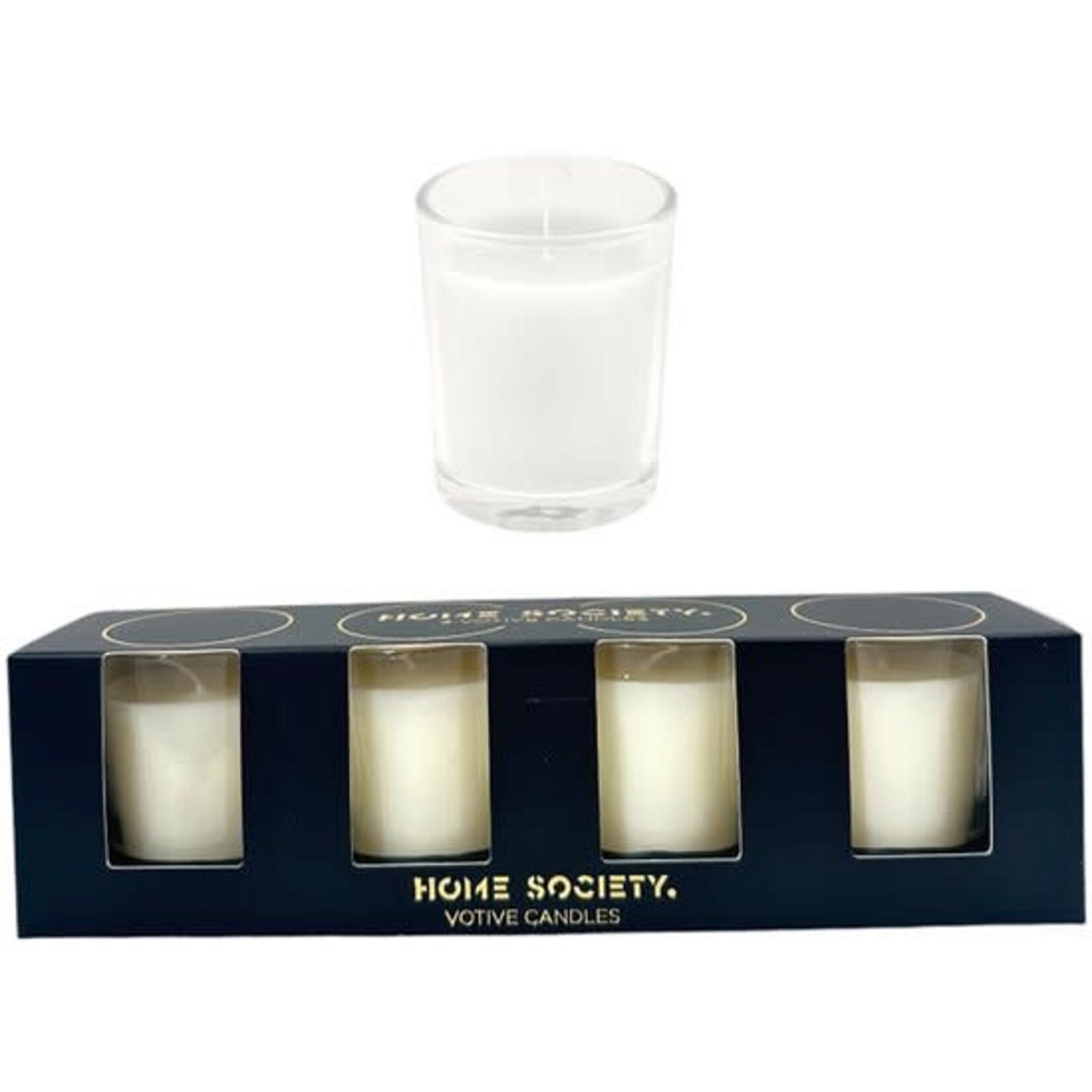 Home Society Votief Kaars L Gebroken Wit per stuk 10 branduren