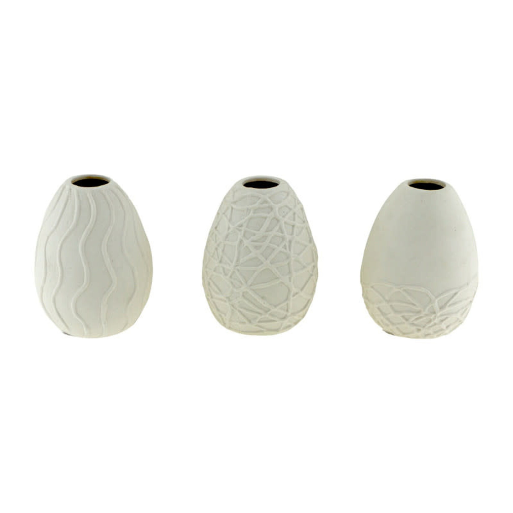 Home Society Deco Vaas Egg Wit Porselein