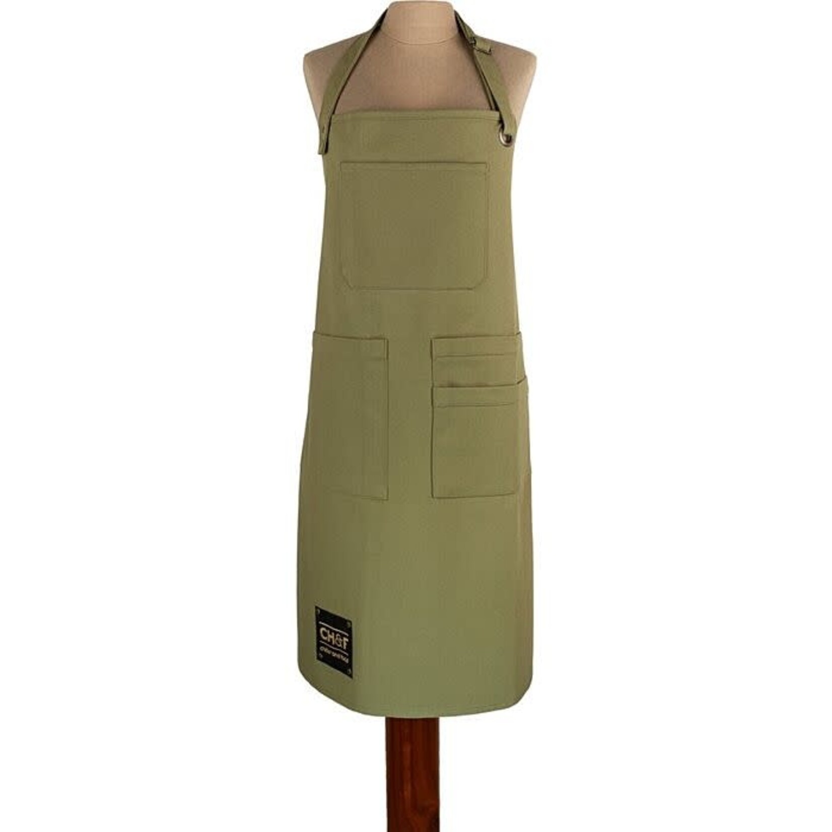 Finesse Chef keukenschort olijf groen