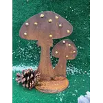 OKE Decorations Paddestoel dubbel goud