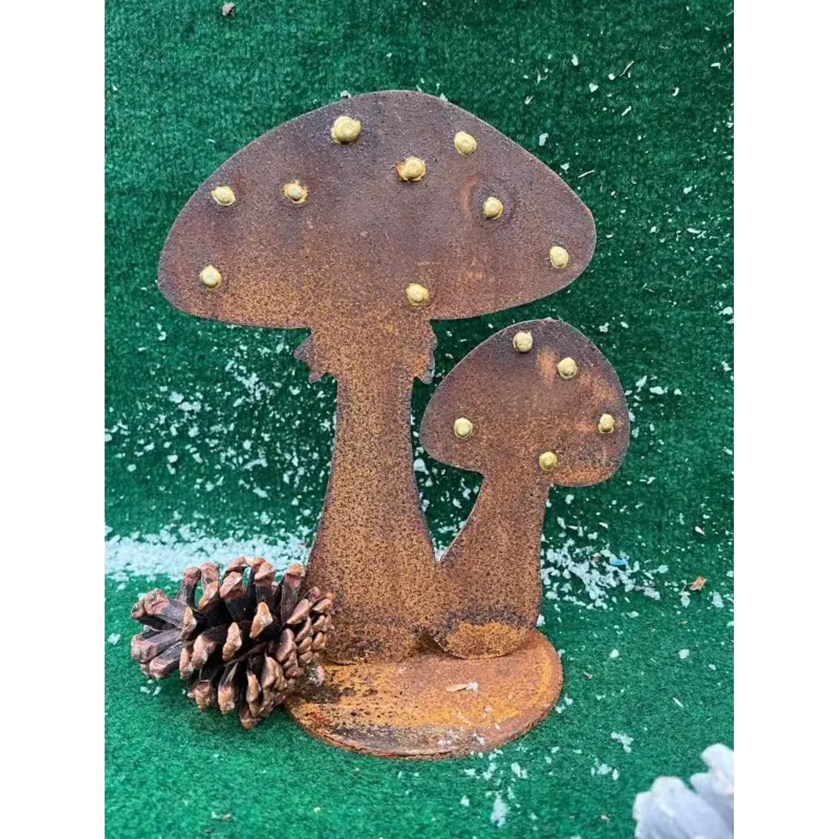 OKE Decorations Paddestoel dubbel goud