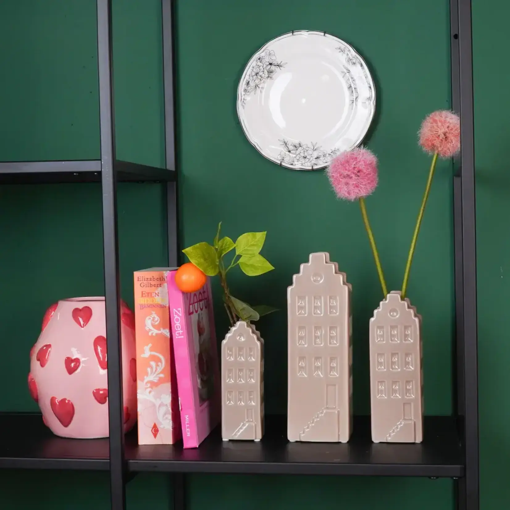 Housevitamin BV Bloemenvaas huis S keramiek - Taupe