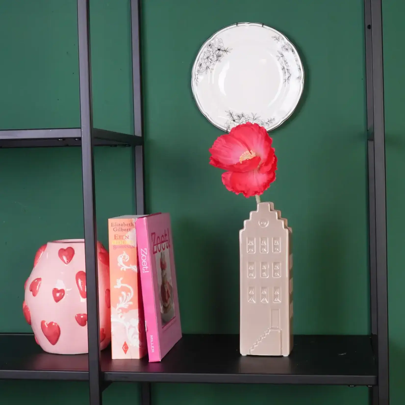 Housevitamin BV Bloemenvaas huis S keramiek - Taupe