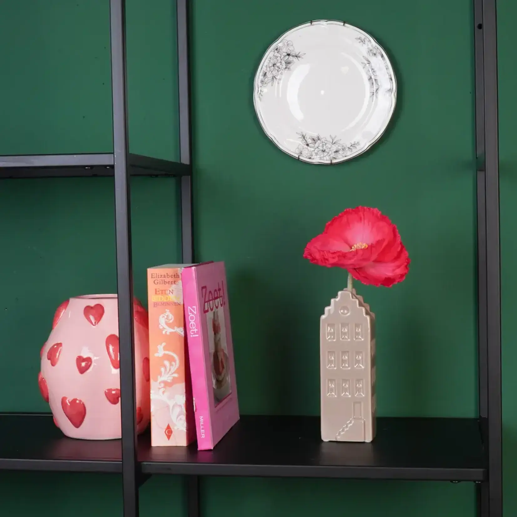 Housevitamin BV Bloemenvaas huis M keramiek - Taupe