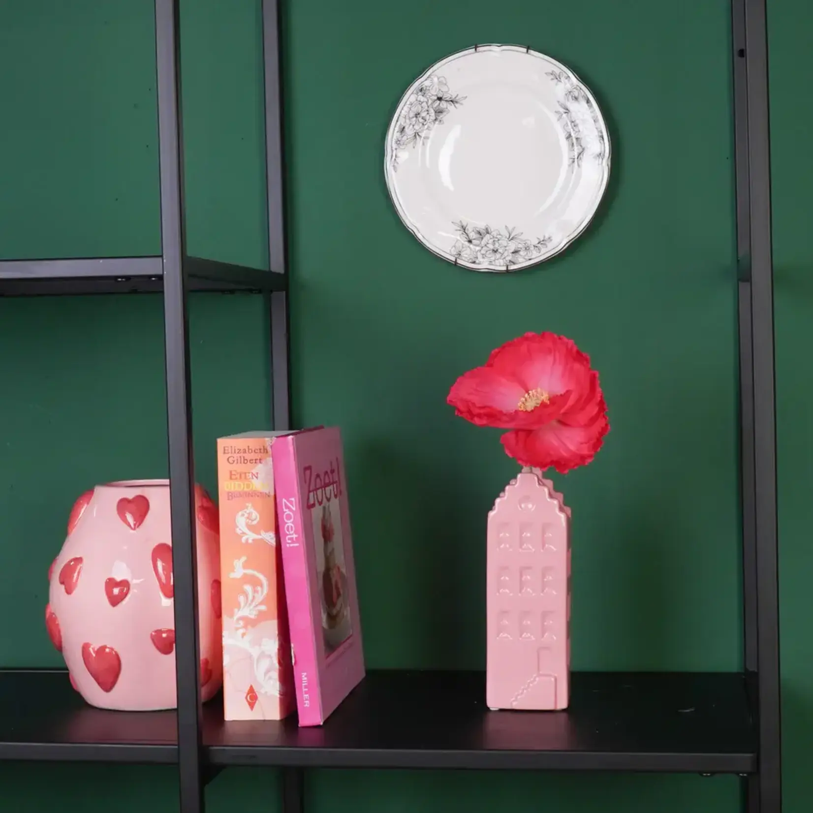 Housevitamin BV Bloemenvaas huis M keramiek - Light pink