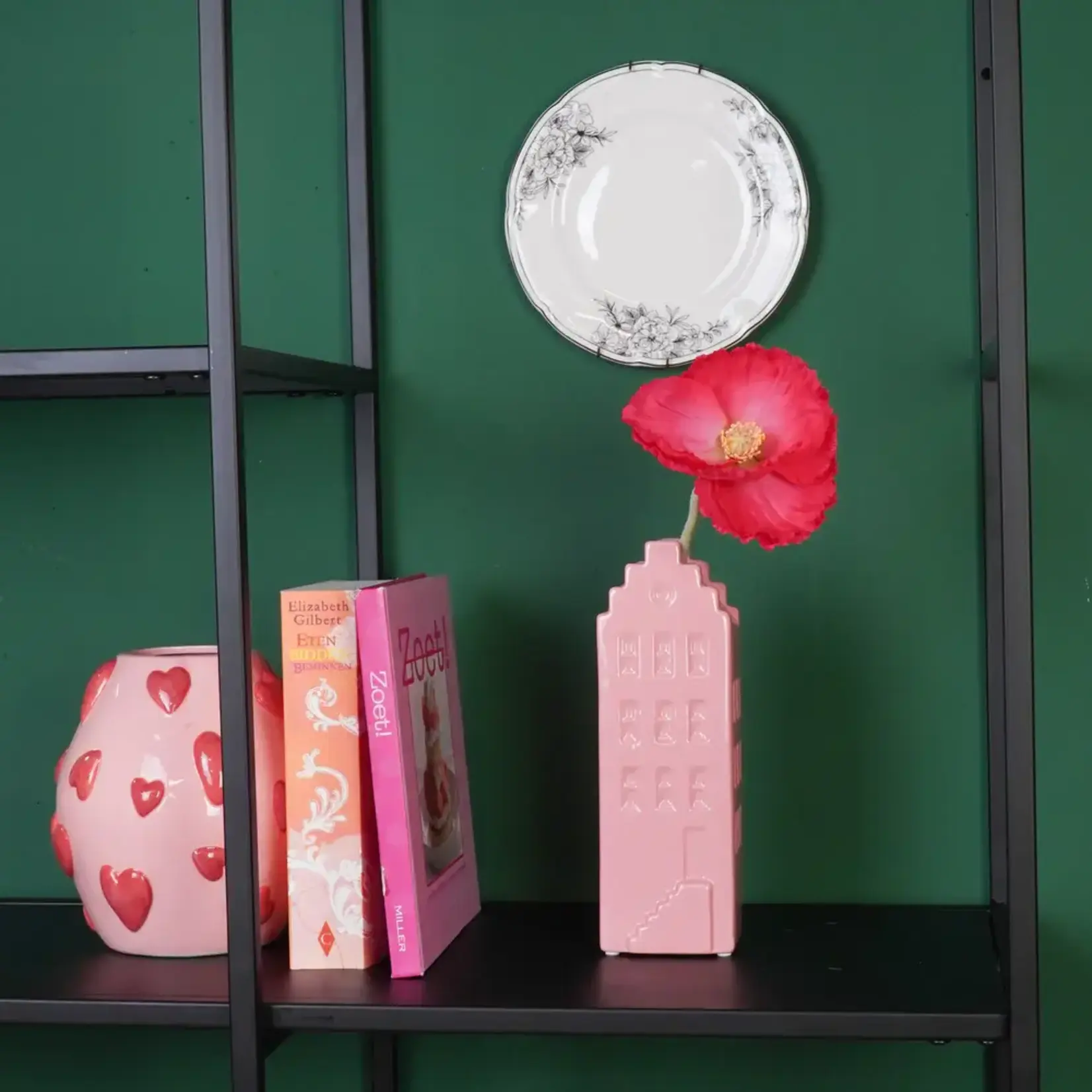 Housevitamin BV Bloemenvaas huis L keramiek - Light pink