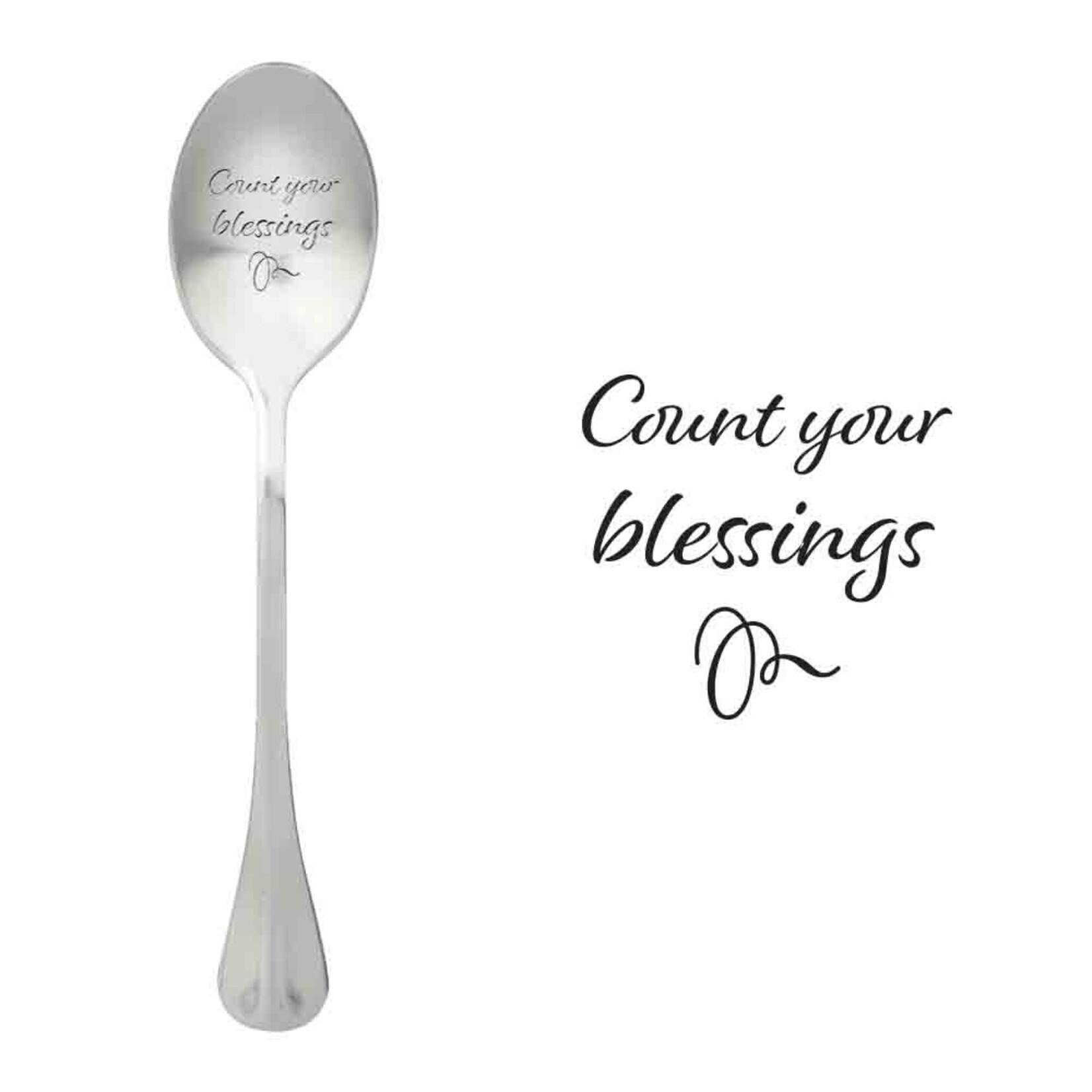 One message spoon Lepel Count your blessings