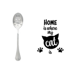One message spoon Lepel Home is where my cat