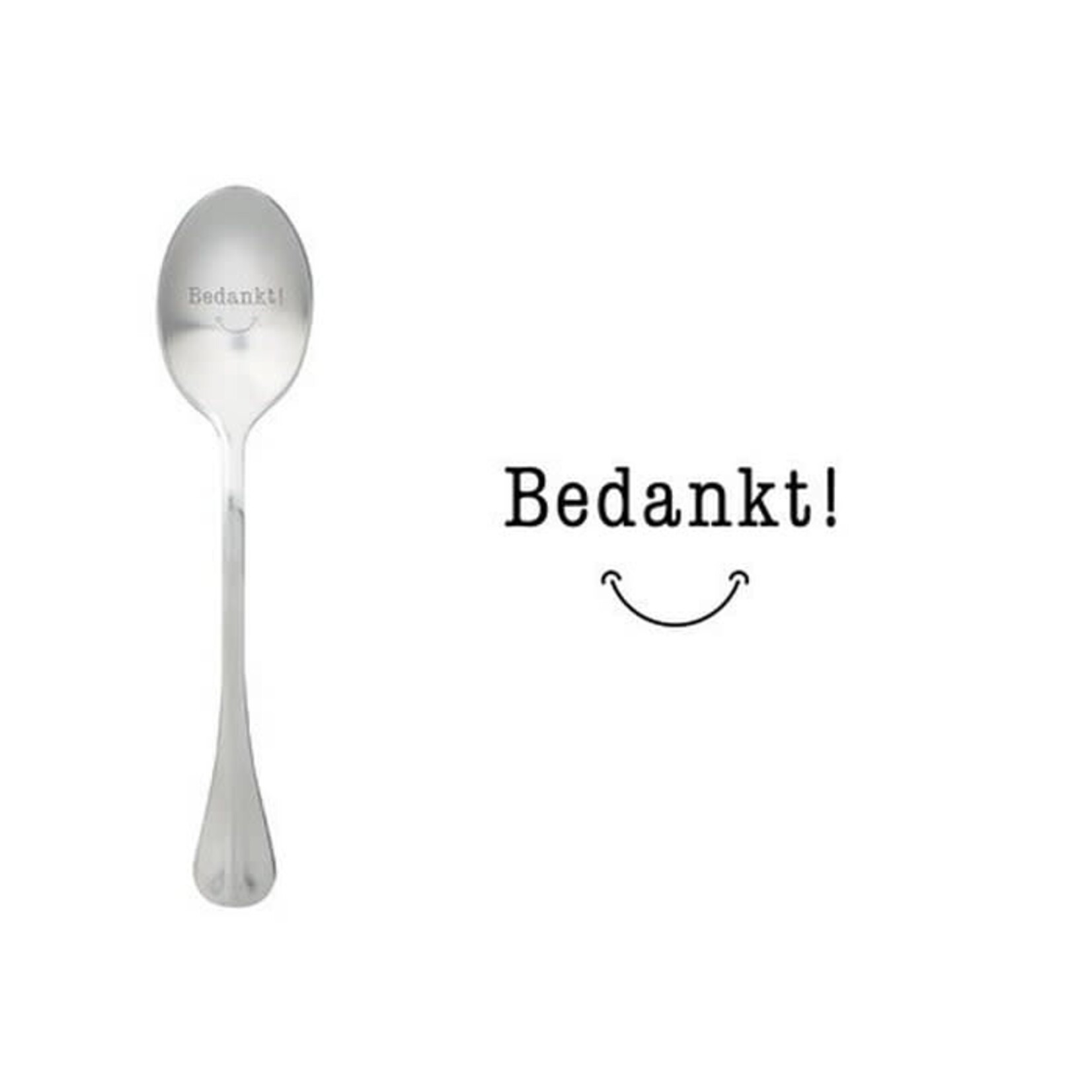 One message spoon Lepel Bedankt