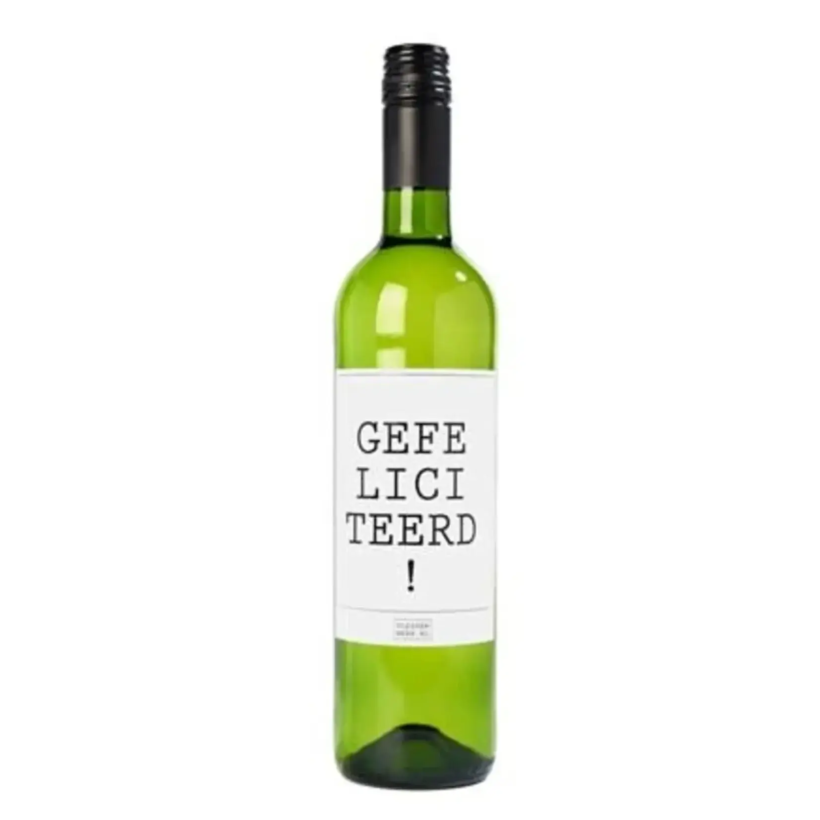 Flessenwerk Witte wijn gefeliciteerd