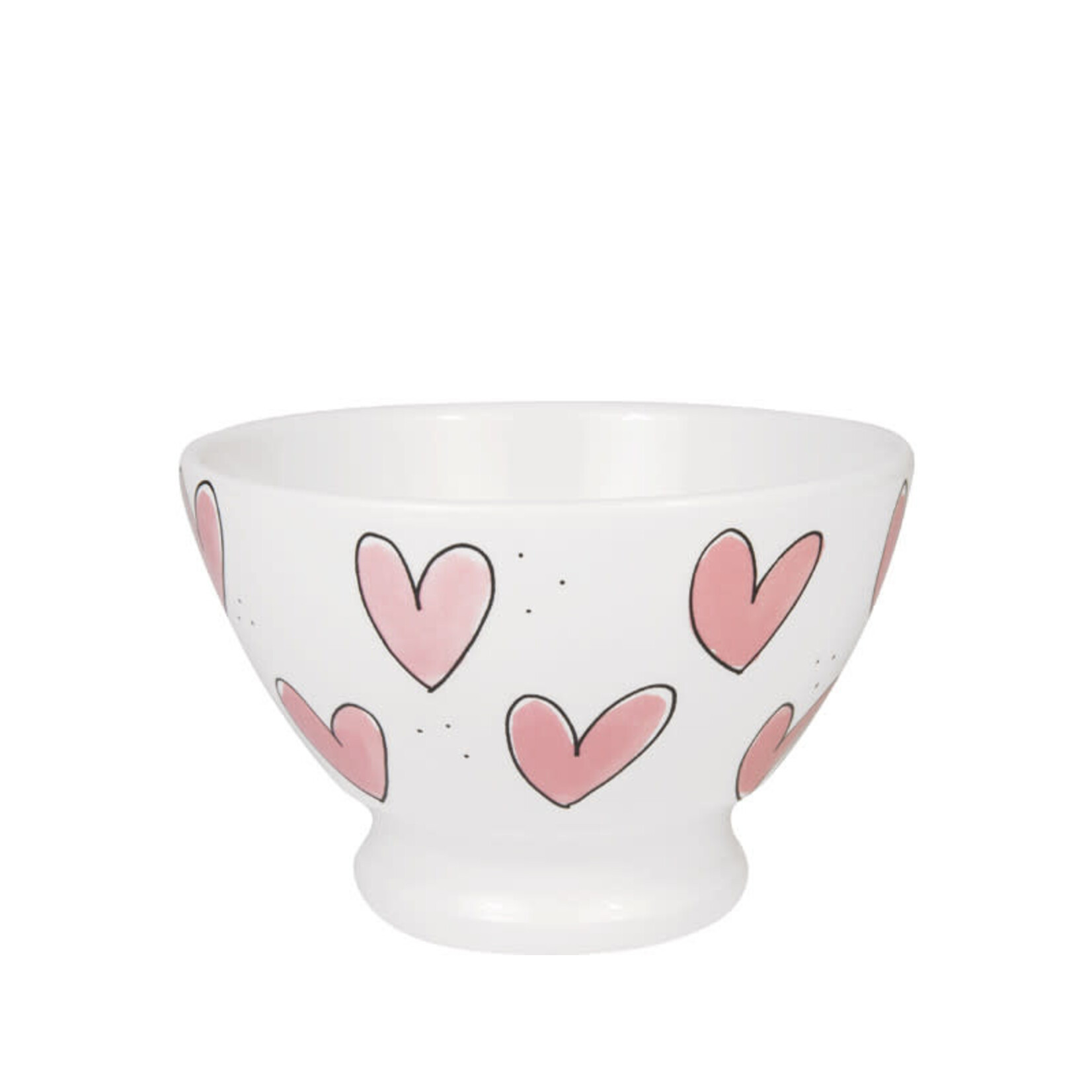 Blond Amsterdam Pink bowl on foot 13 cm hearts Blond Amsterdam