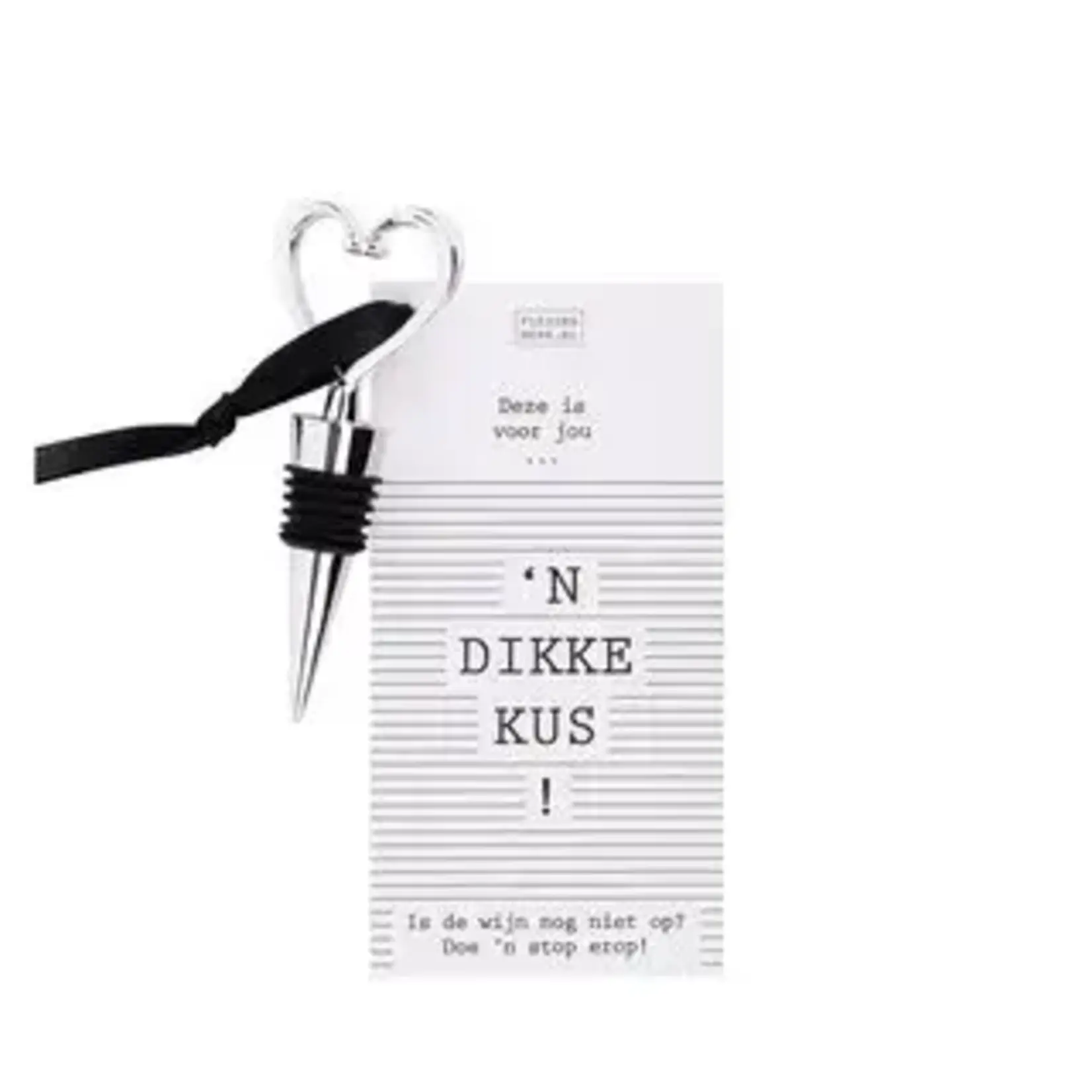 Flessenwerk Flessenwerk Wijnstopper 'n Dikke Kus!